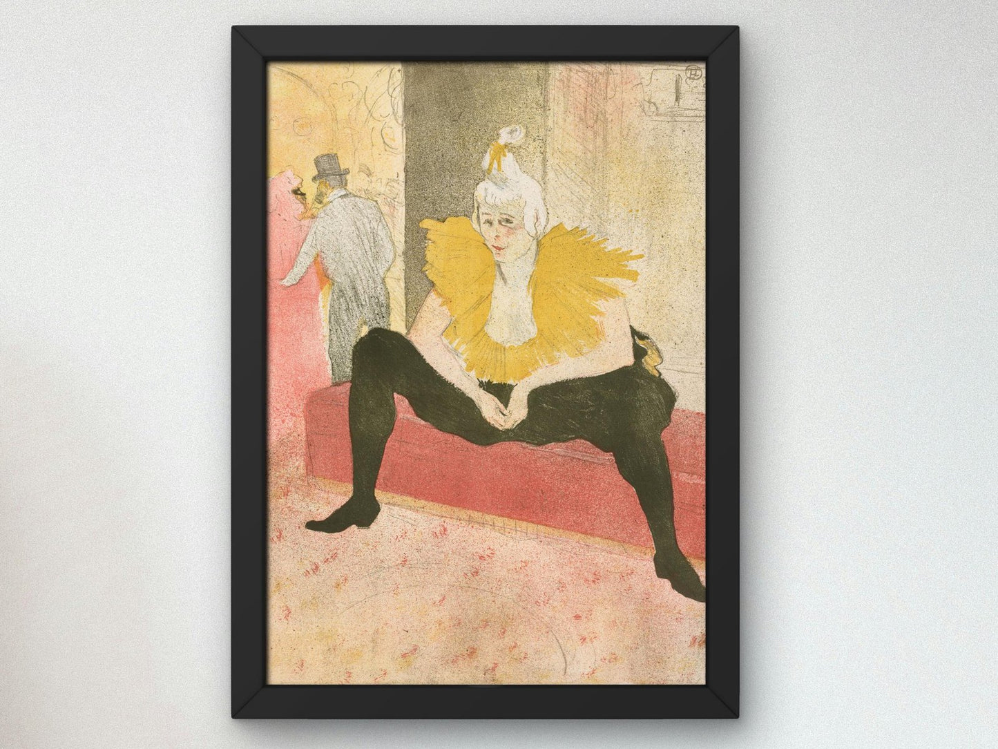 The Seated Clown Mlle Cha u Kao by Henri de Toulouse-Lautrec, 1896, Art Nouveau and Belle Époque, fine art print