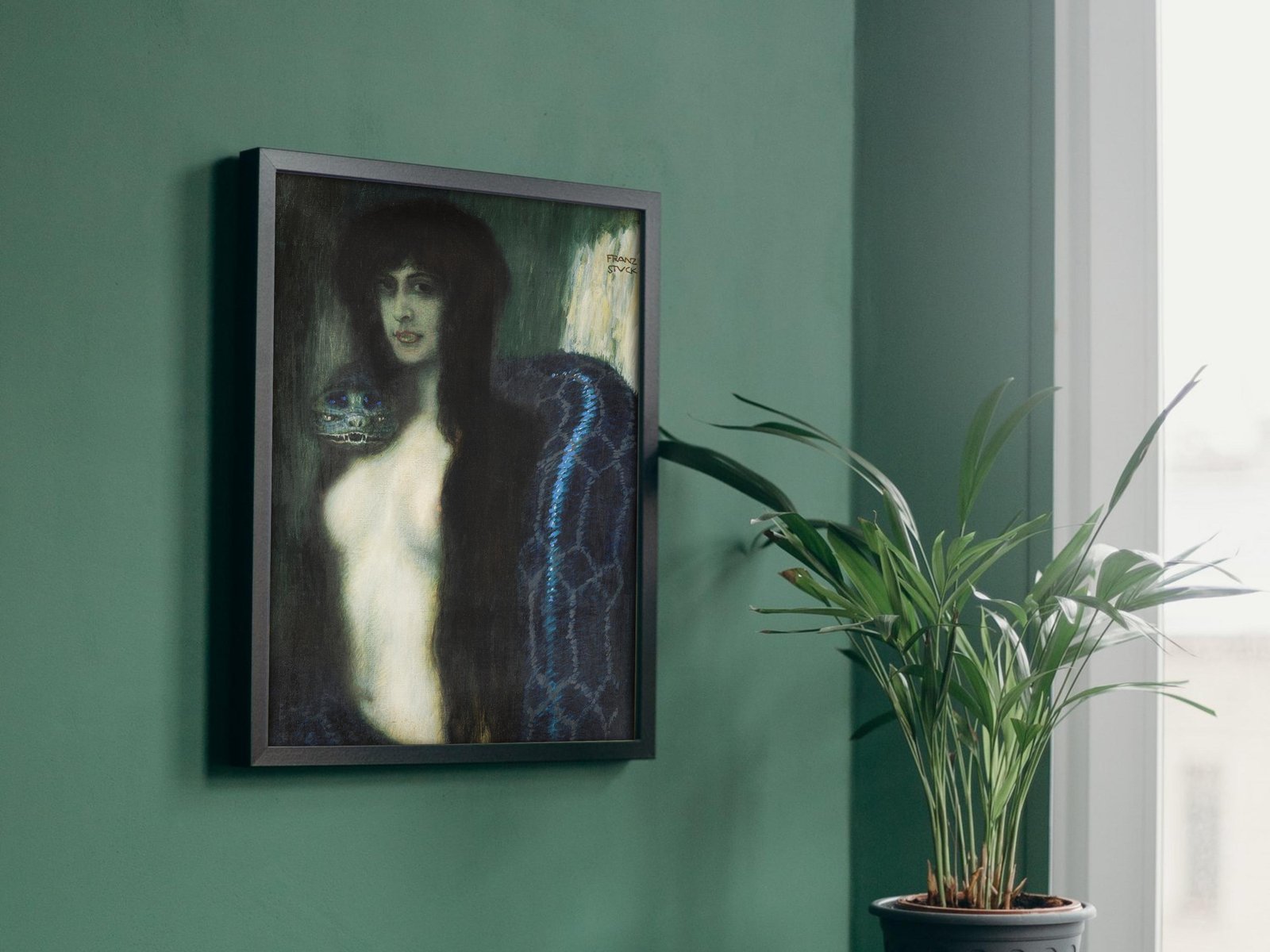 The Sin by Franz von Stuck, 1909, Art Nouveau and Belle Époque, fine art print