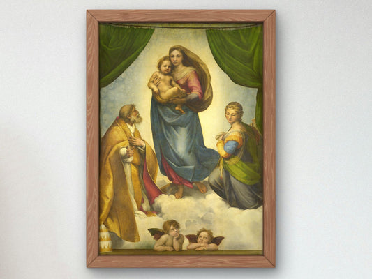 Sistine Madonna by Raphael, 1512, Renaissance, fine art print