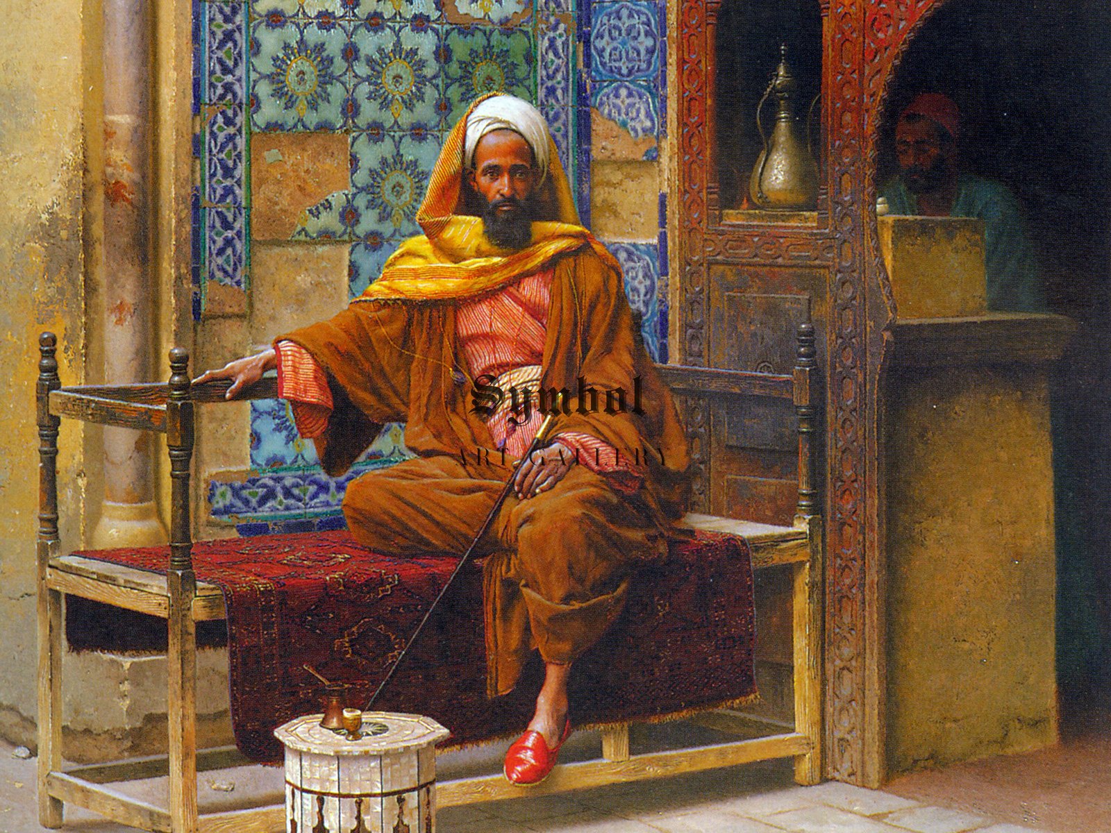 The Smoker by Ludwig Deutsch, 1903, Orientalism and Exoticism, fine art print