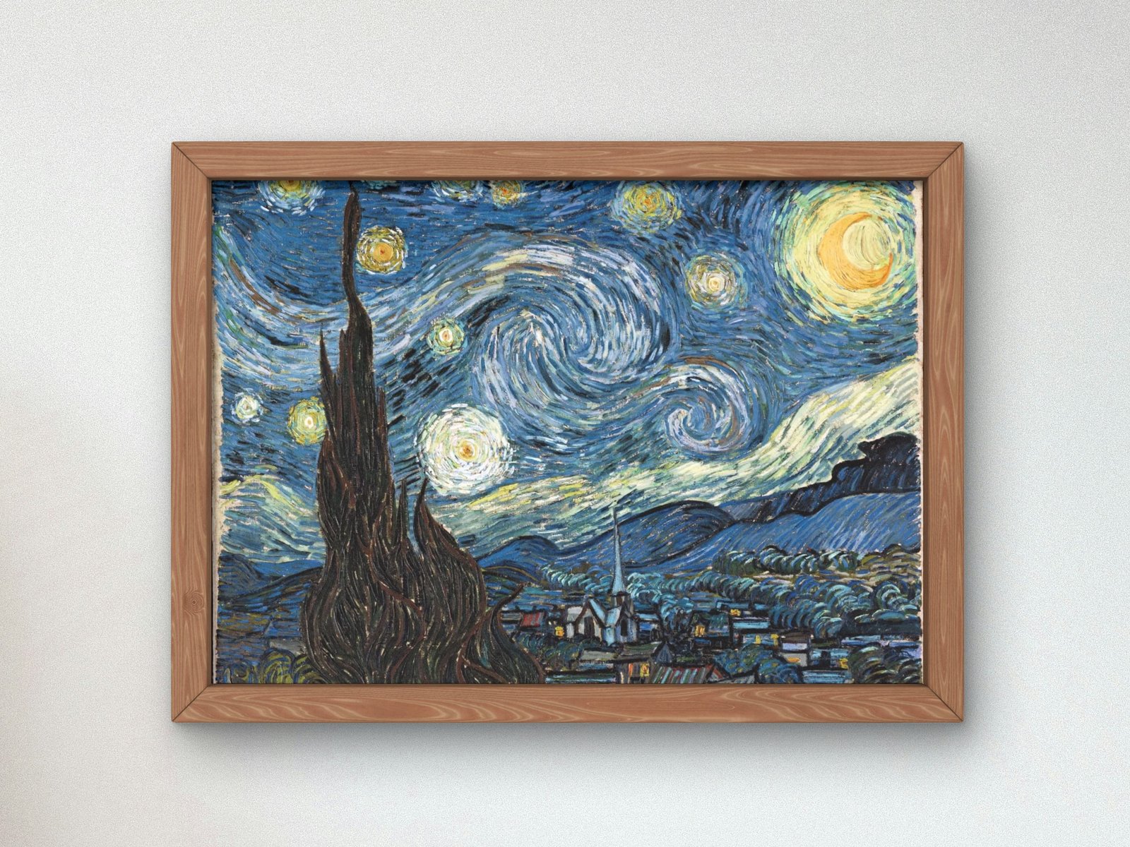 The Starry Night by Vincent van Gogh, 1889, Post-Impressionism, fine art print