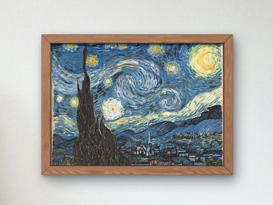 The Starry Night by Vincent van Gogh, 1889, Post-Impressionism, fine art print
