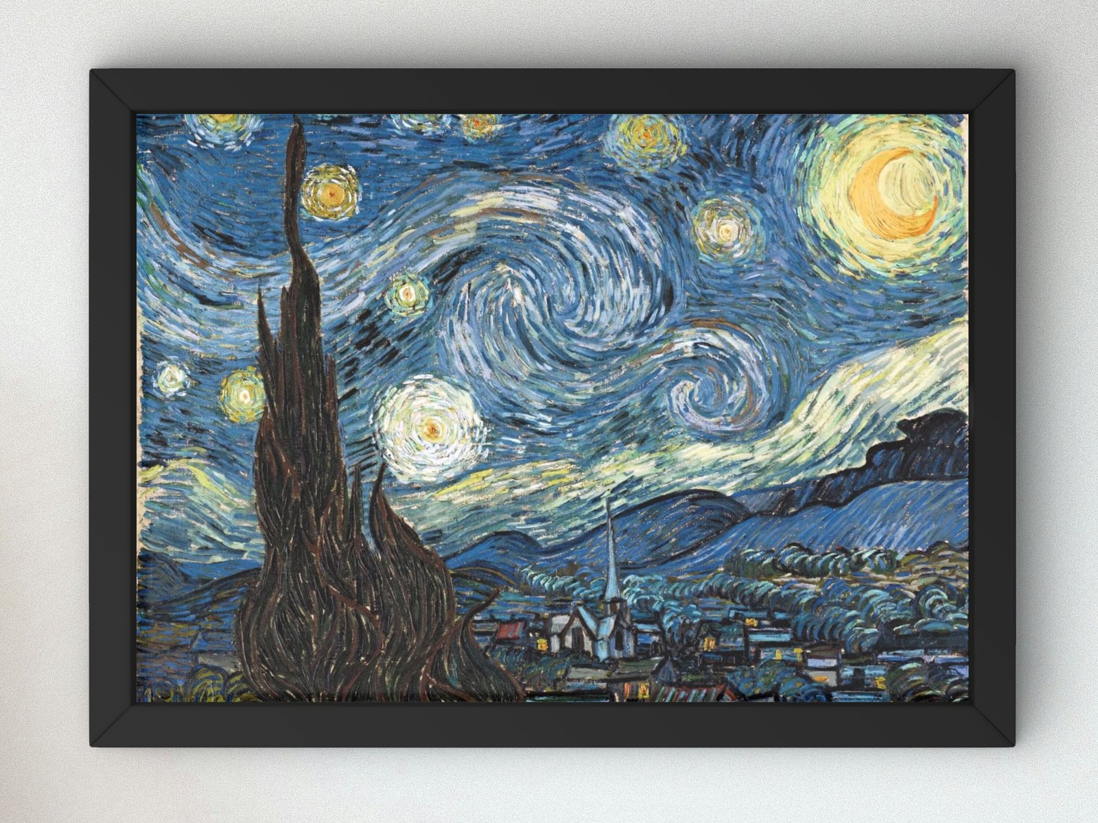 The Starry Night by Vincent van Gogh, 1889, Post-Impressionism, fine art print