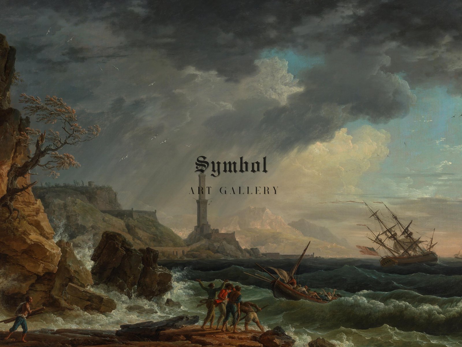 The Storm by Claude Joseph Vernet, 1752, Romanticism and Classical Landscapes, fine art print