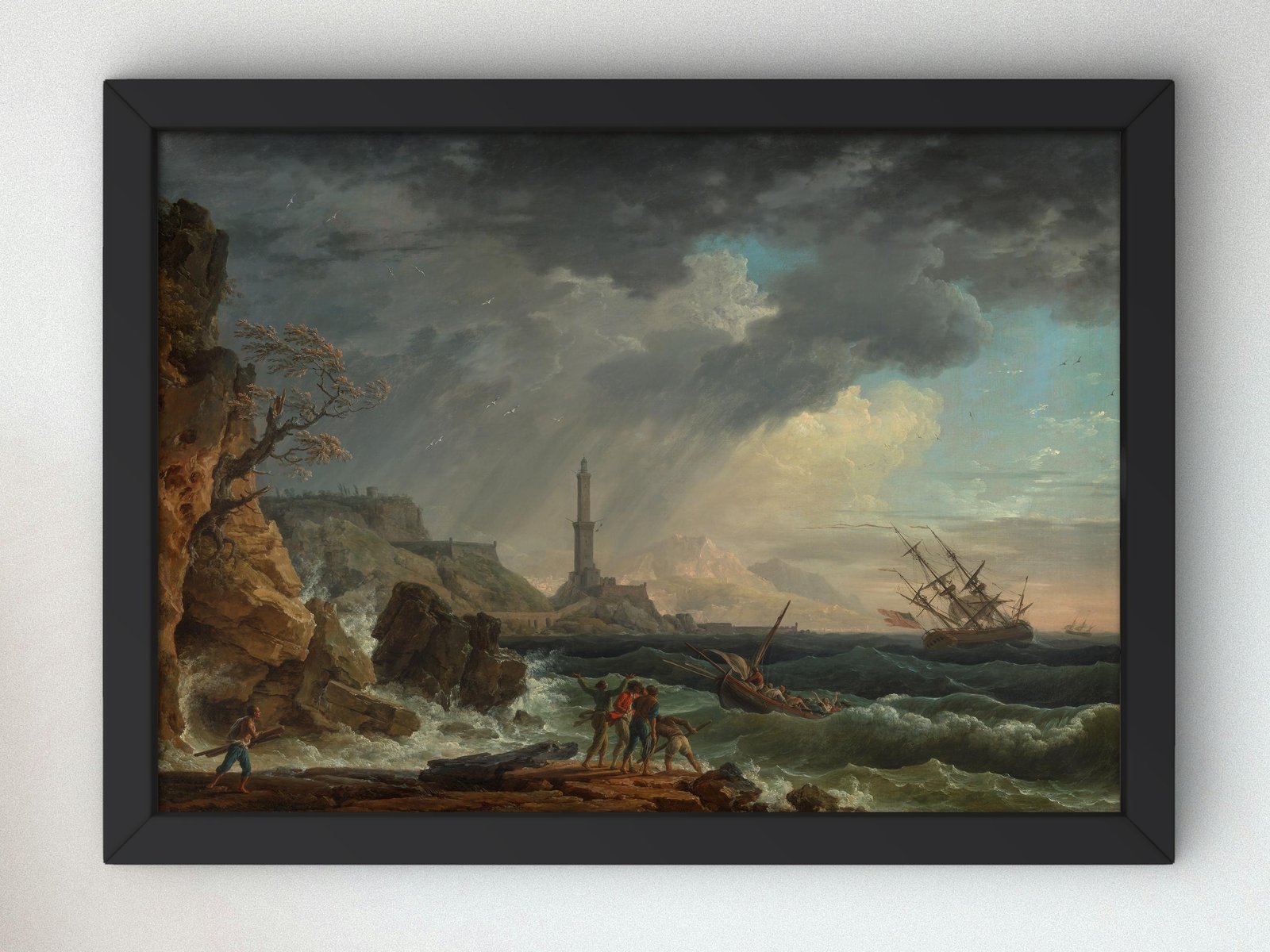 The Storm by Claude Joseph Vernet, 1752, Romanticism and Classical Landscapes, fine art print