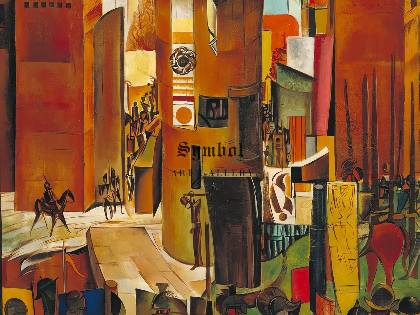 The Surrender of Barcelona by Wyndham Lewis, 1937, Art Deco and American Modernism, fine art print