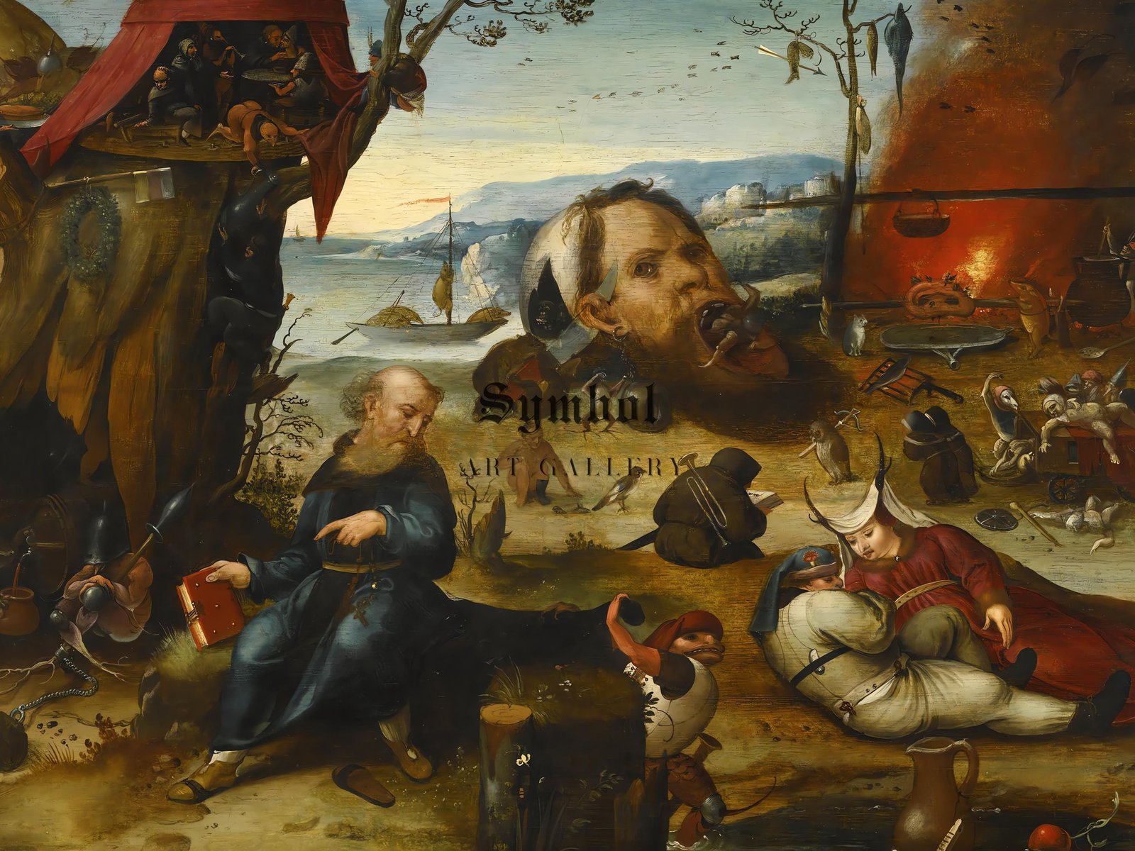The Temptation of St Anthony by Pieter Huys, 1600, Baroque and Chiaroscuro, fine art print