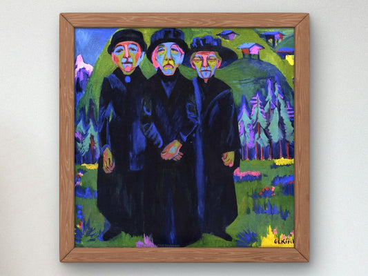 The Three Old Women by Ernst Ludwig Kirchner, 1925, Expressionism, fine art print