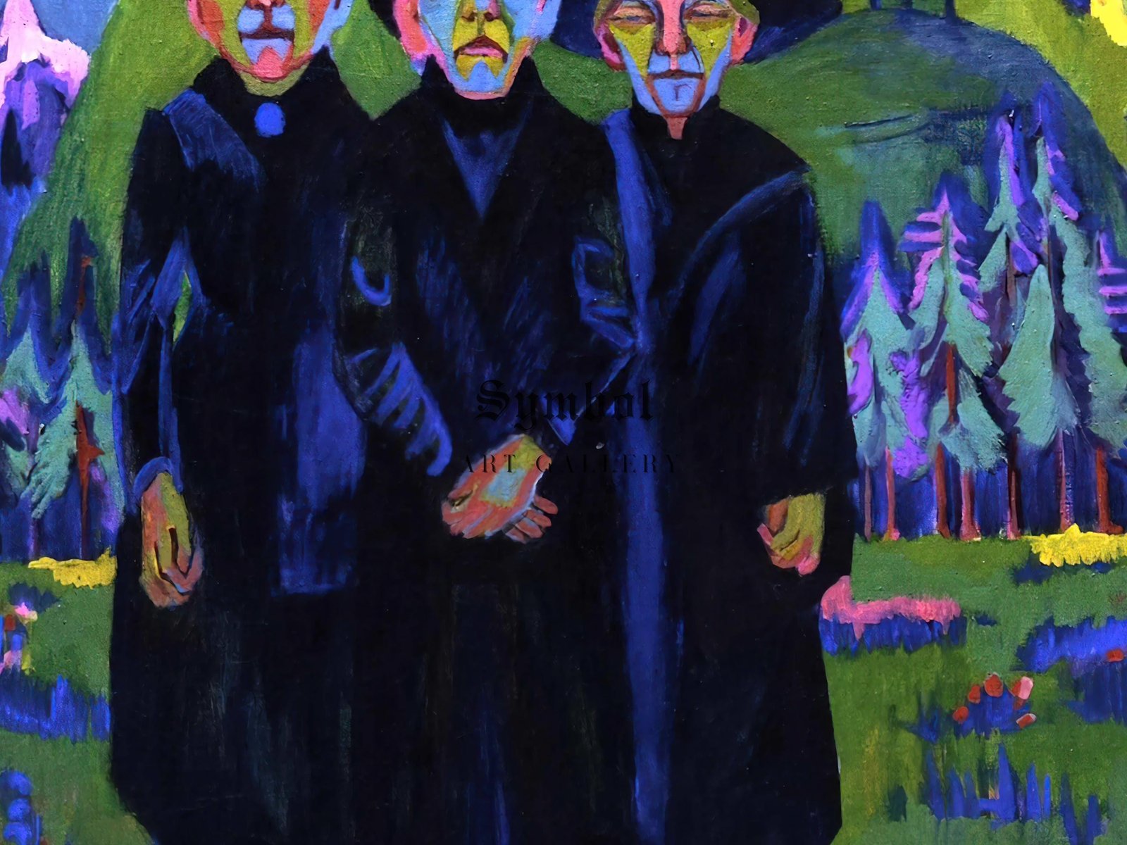 The Three Old Women by Ernst Ludwig Kirchner, 1925, Expressionism, fine art print