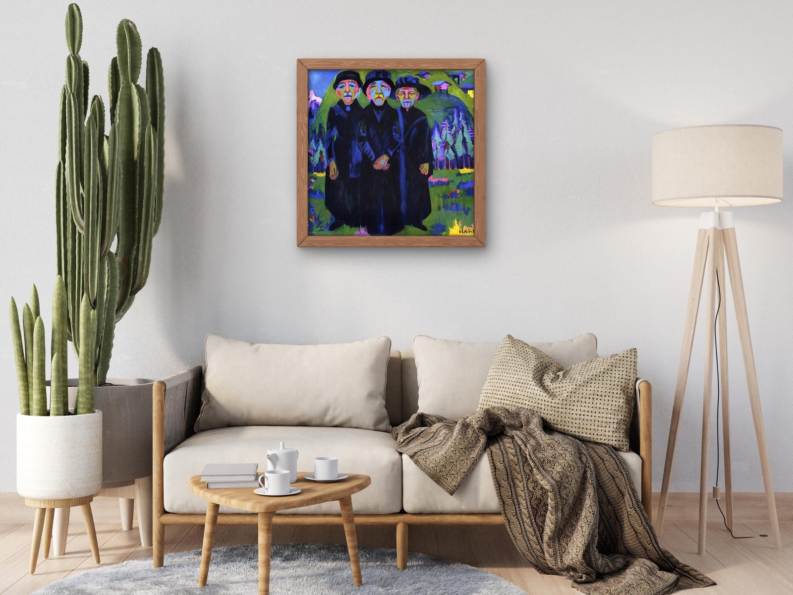 The Three Old Women by Ernst Ludwig Kirchner, 1925, Expressionism, fine art print