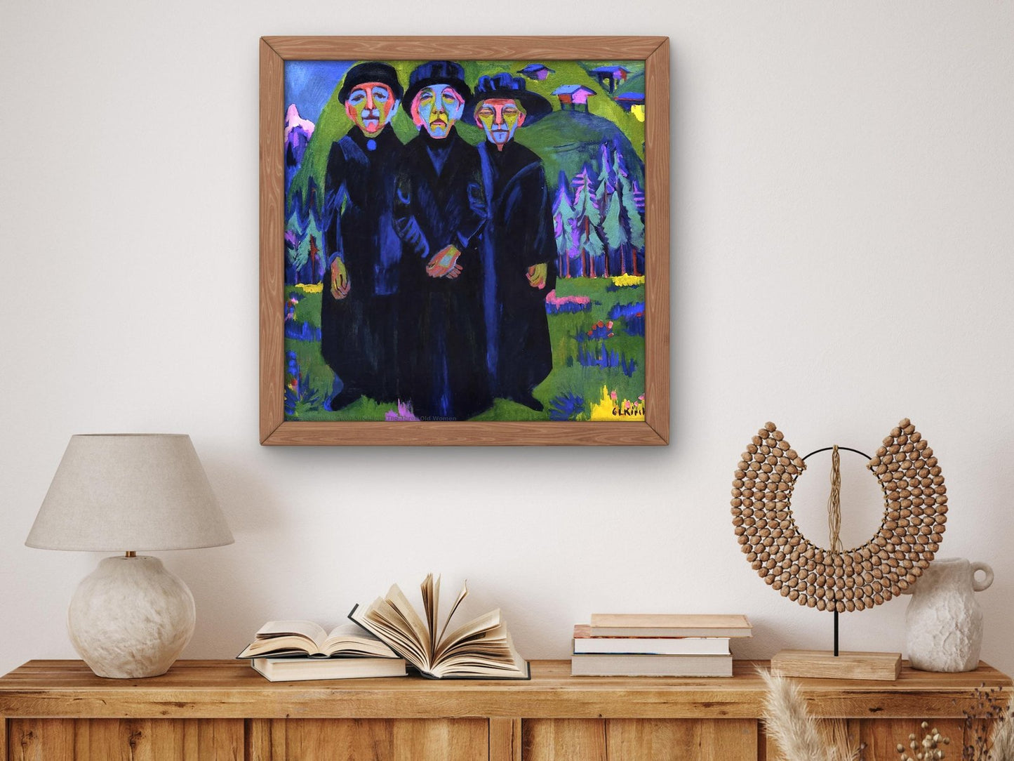 The Three Old Women by Ernst Ludwig Kirchner, 1925, Expressionism, fine art print