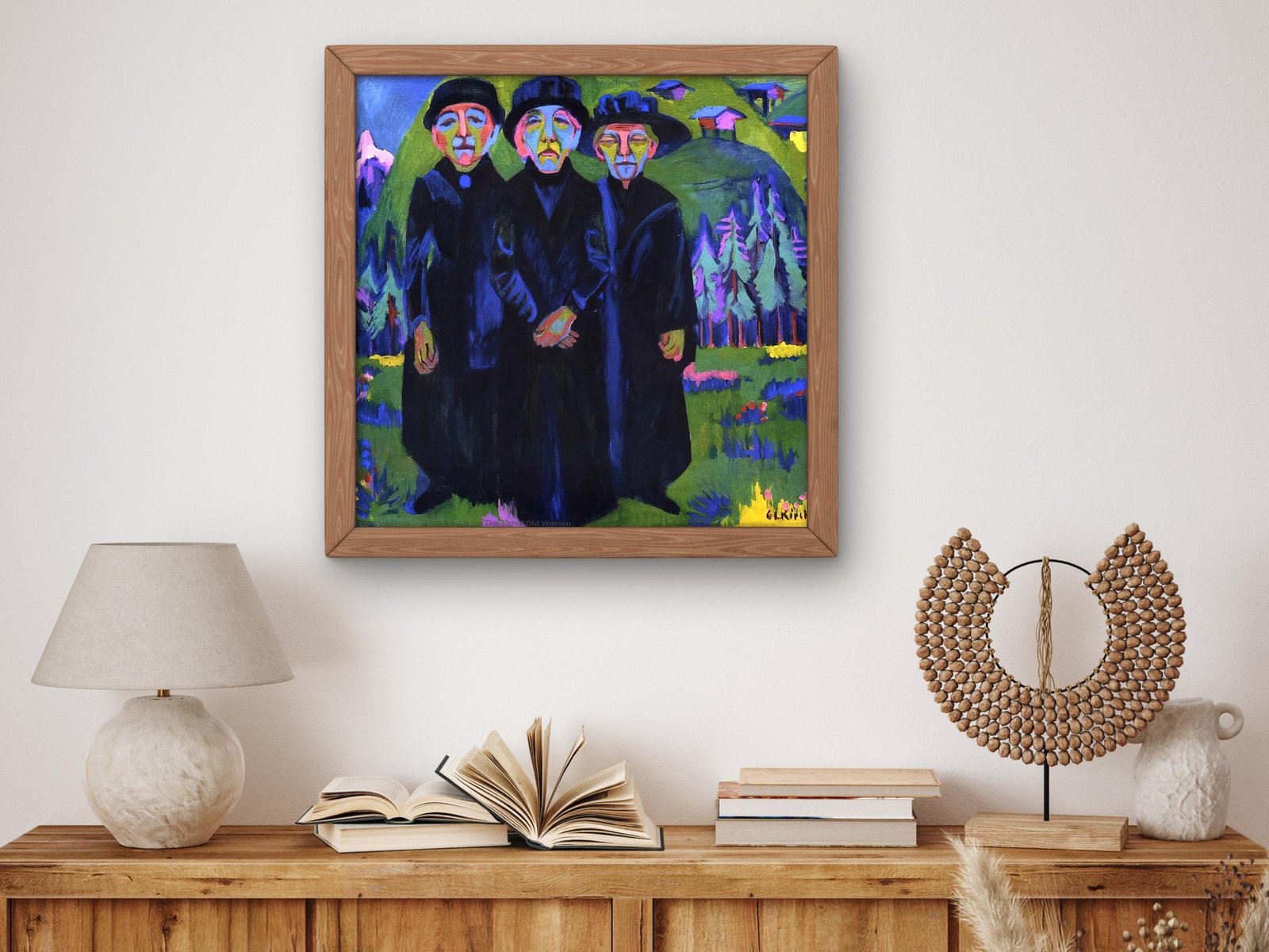 The Three Old Women by Ernst Ludwig Kirchner, 1925, Expressionism, fine art print