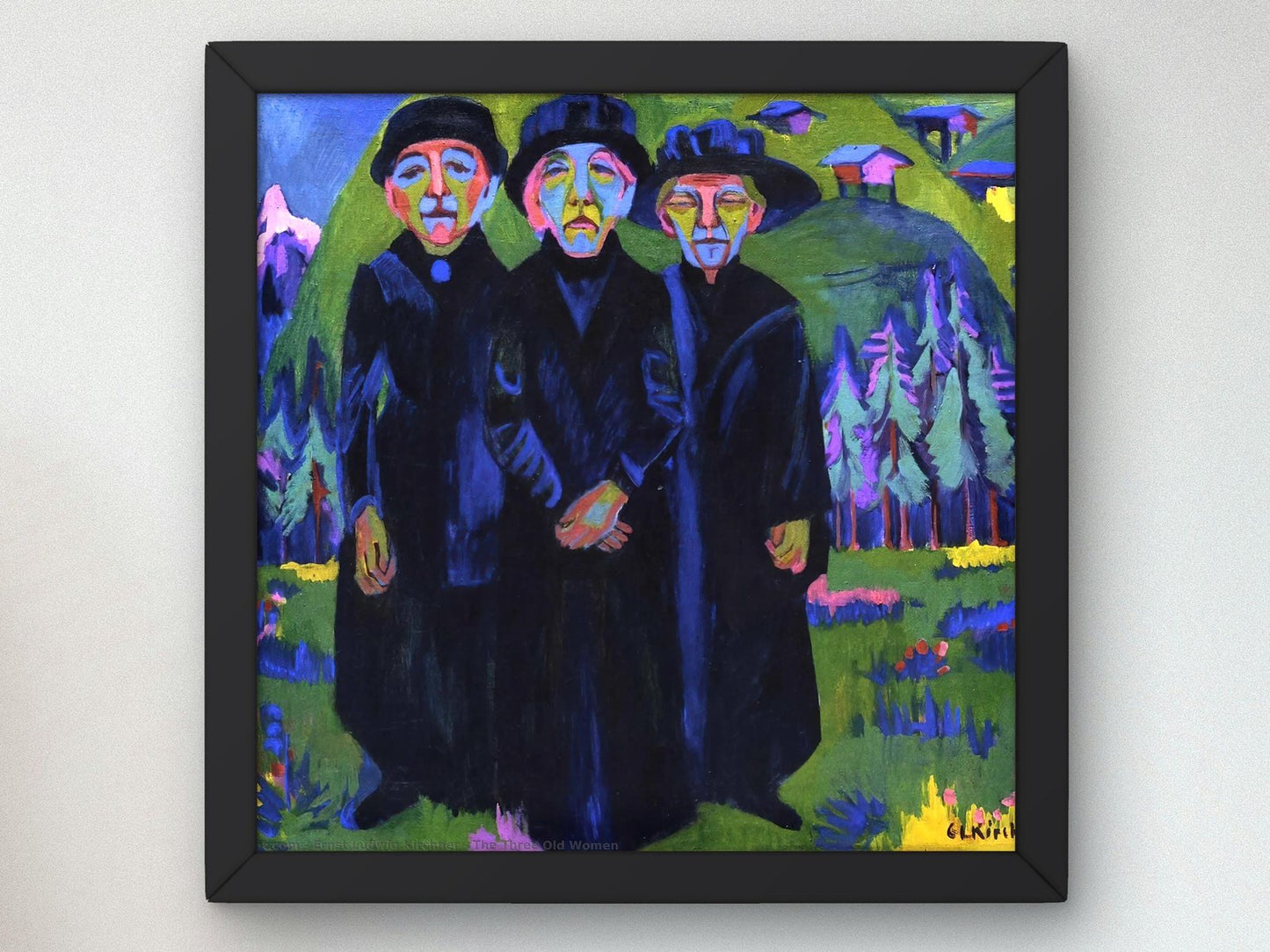 The Three Old Women by Ernst Ludwig Kirchner, 1925, Expressionism, fine art print