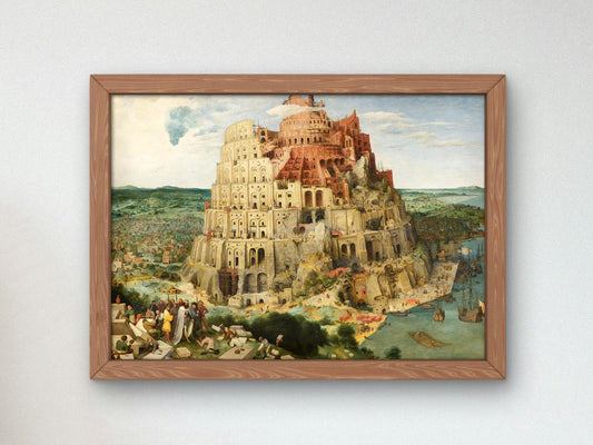 The Tower of Babel by Pieter Brueghel the Elder, 1563, Renaissance, fine art print