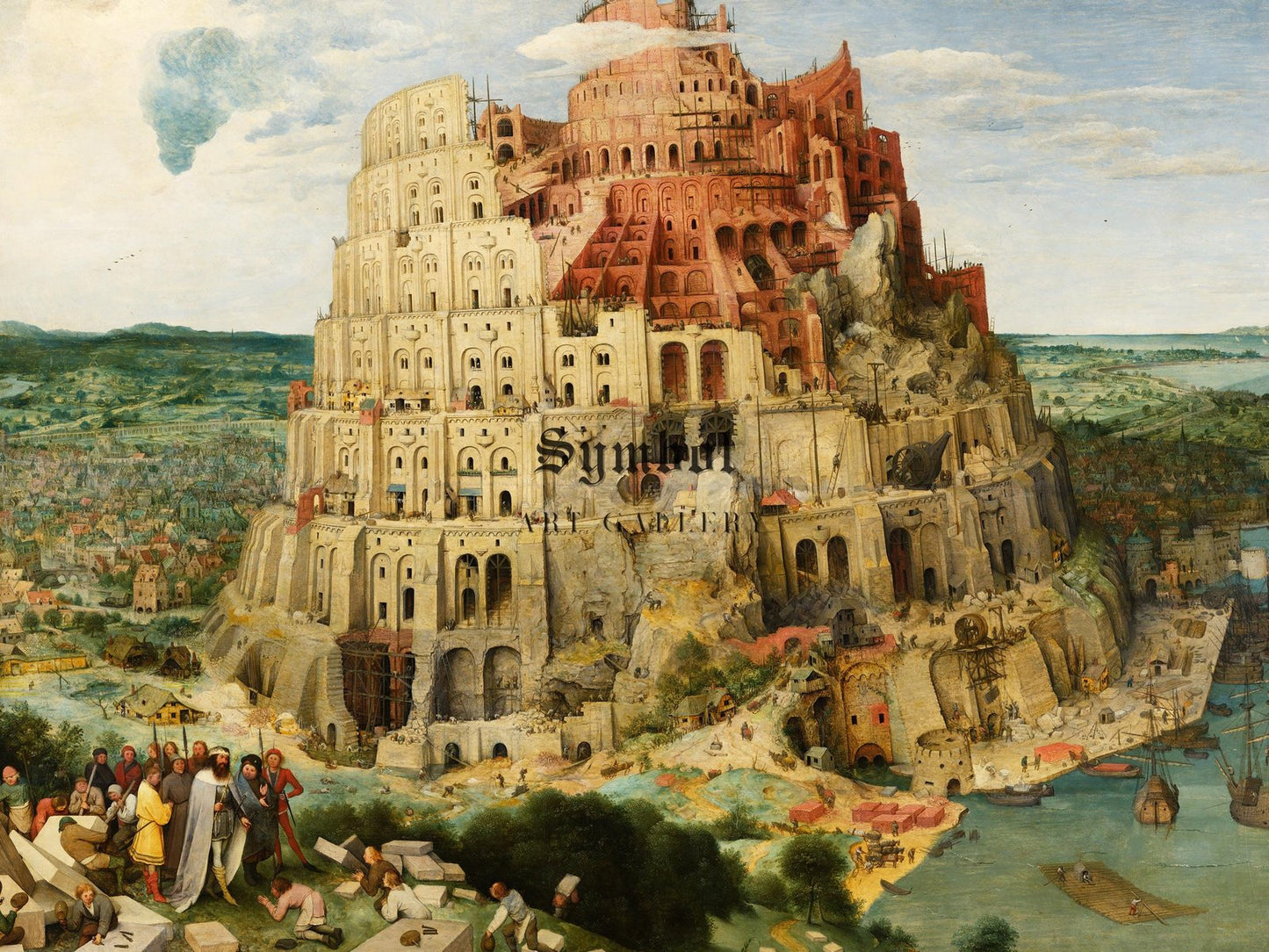 The Tower of Babel by Pieter Brueghel the Elder, 1563, Renaissance, fine art print