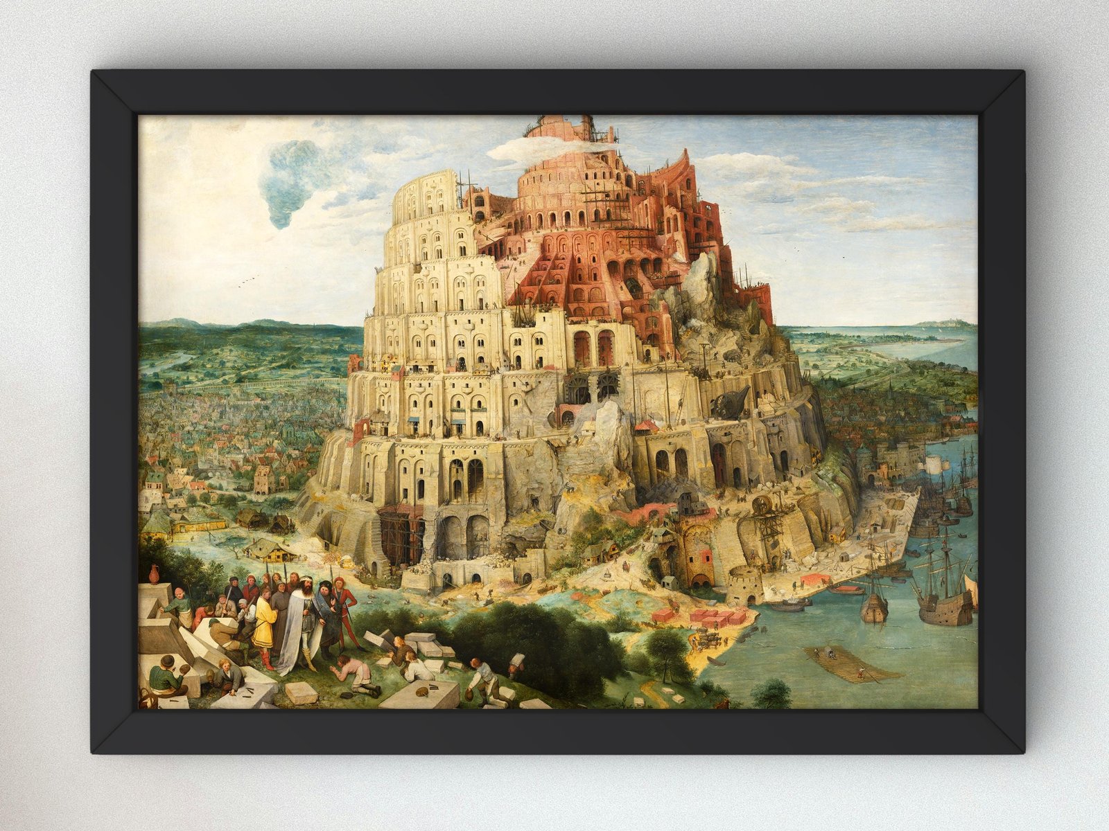 The Tower of Babel by Pieter Brueghel the Elder, 1563, Renaissance, fine art print