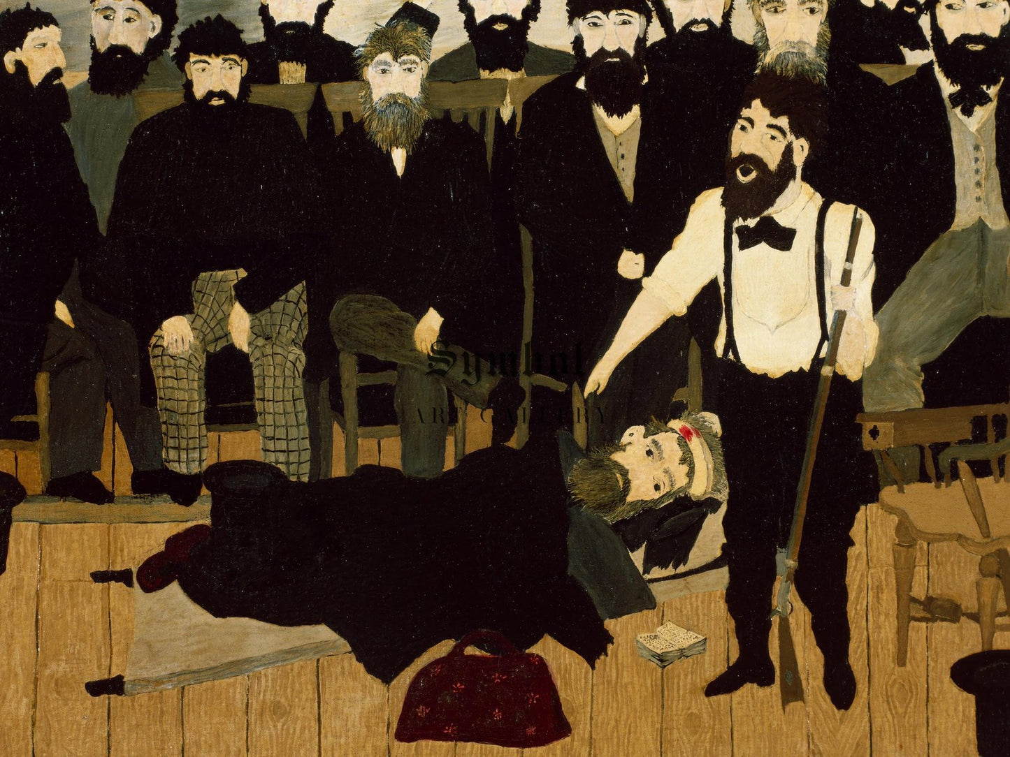 The Trial of John Brown by Horace Pippin, 1942, Art Deco and American Modernism, fine art print