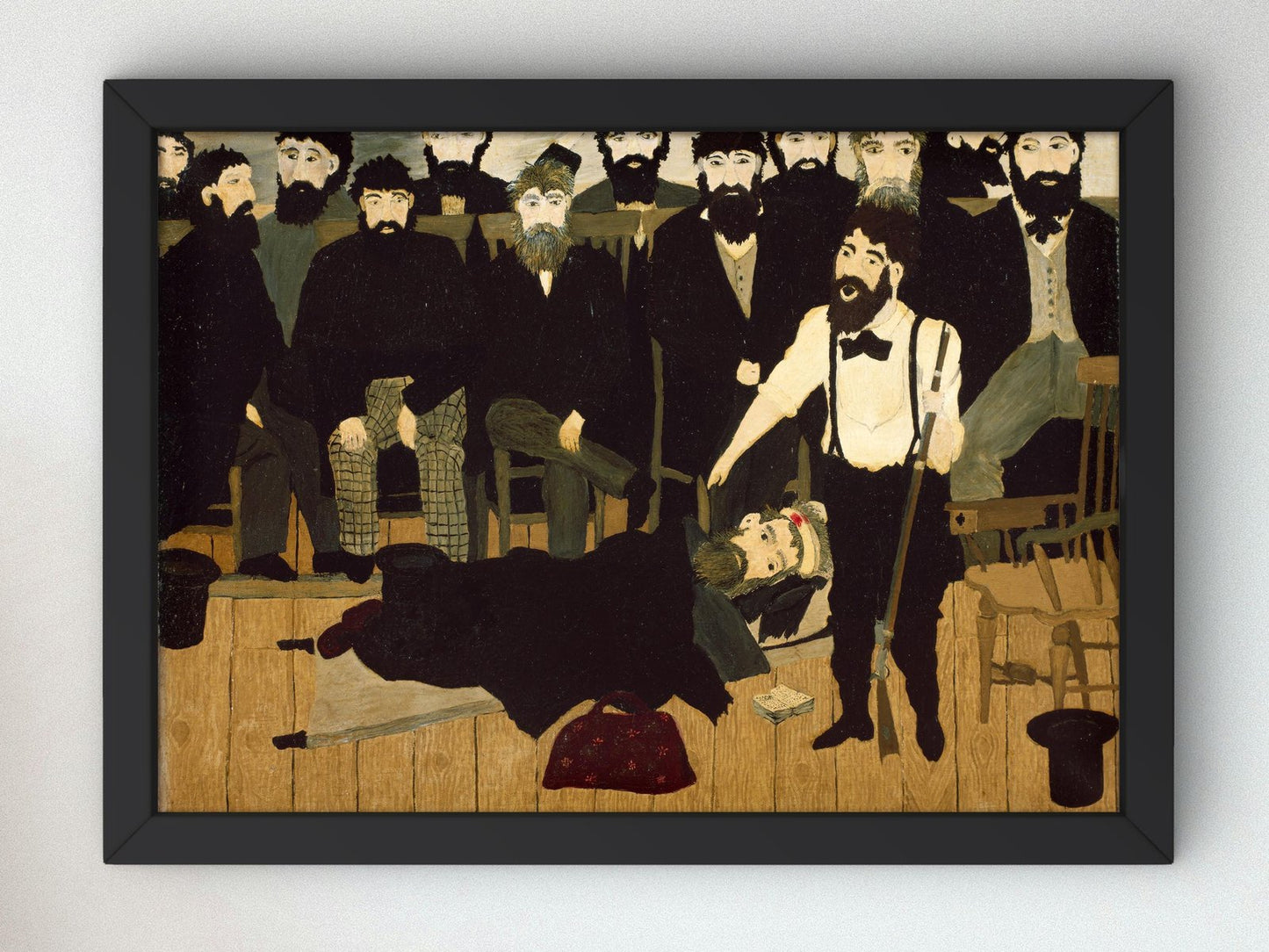 The Trial of John Brown by Horace Pippin, 1942, Art Deco and American Modernism, fine art print