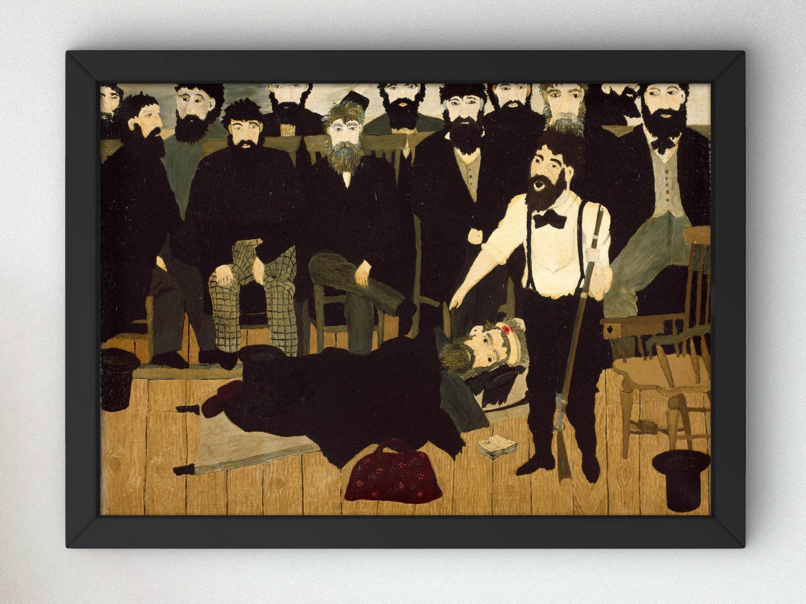 The Trial of John Brown by Horace Pippin, 1942, Art Deco and American Modernism, fine art print
