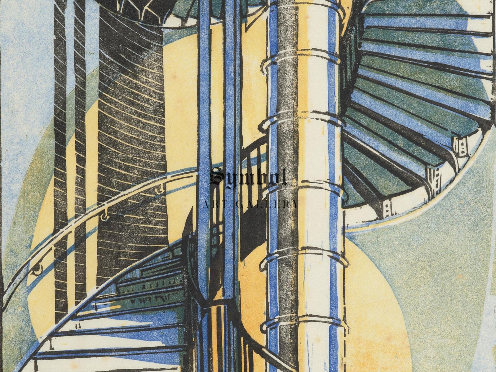 The Tube Staircase by Cyril Power, 1929, Art Deco and American Modernism, fine art print