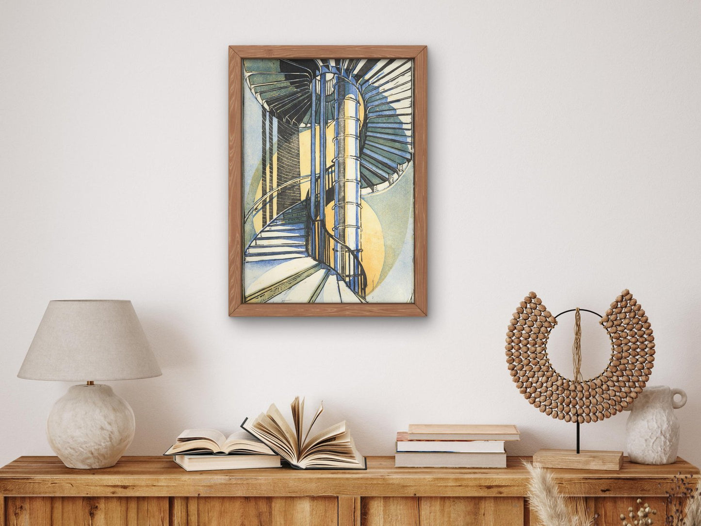 The Tube Staircase by Cyril Power, 1929, Art Deco and American Modernism, fine art print