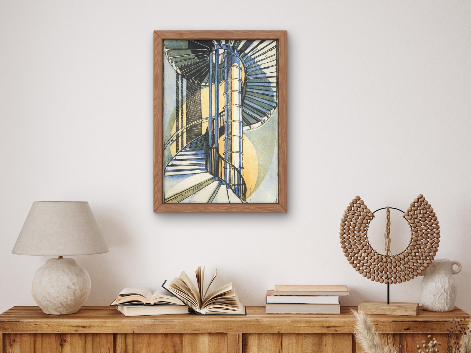 The Tube Staircase by Cyril Power, 1929, Art Deco and American Modernism, fine art print