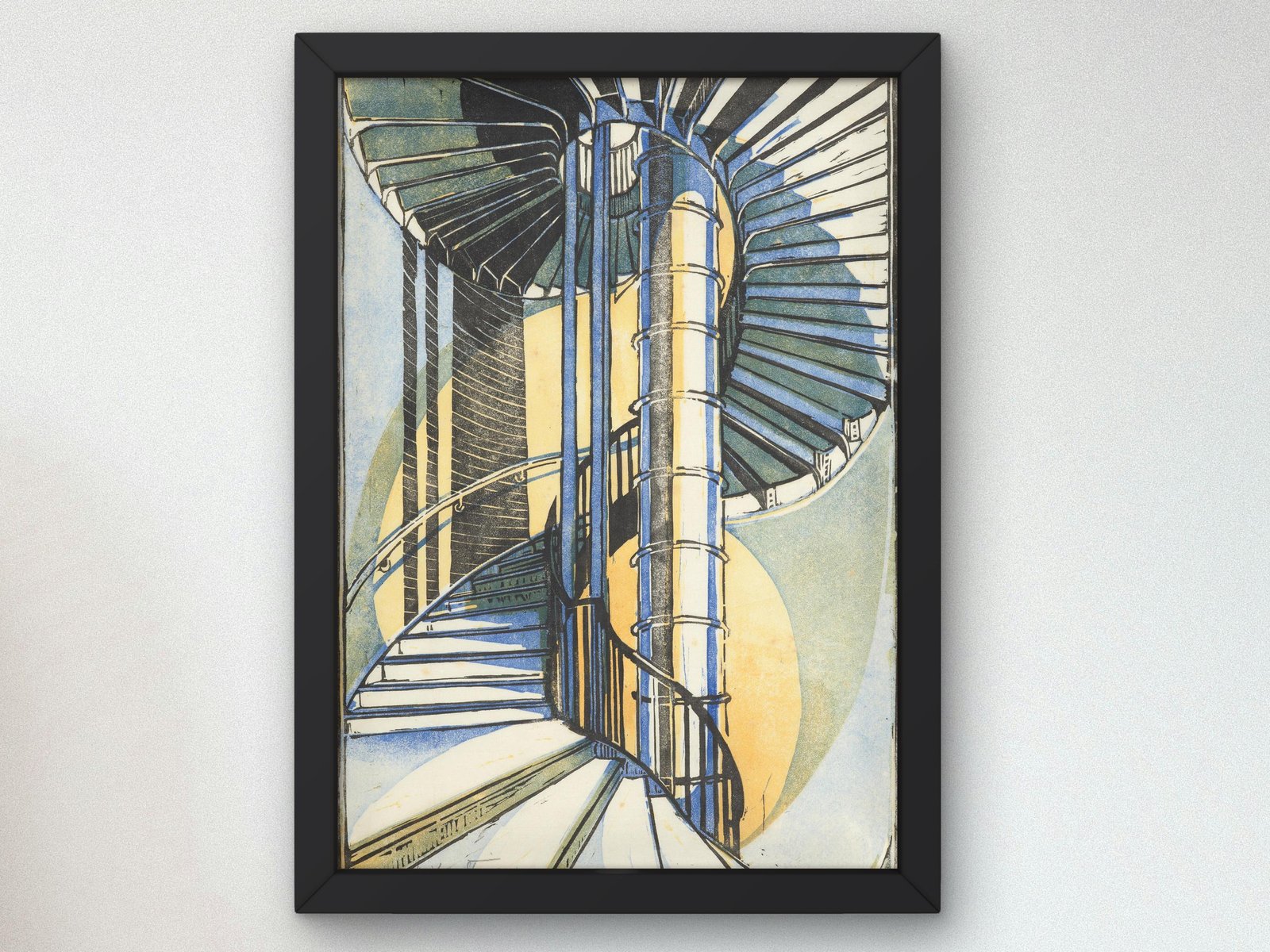 The Tube Staircase by Cyril Power, 1929, Art Deco and American Modernism, fine art print