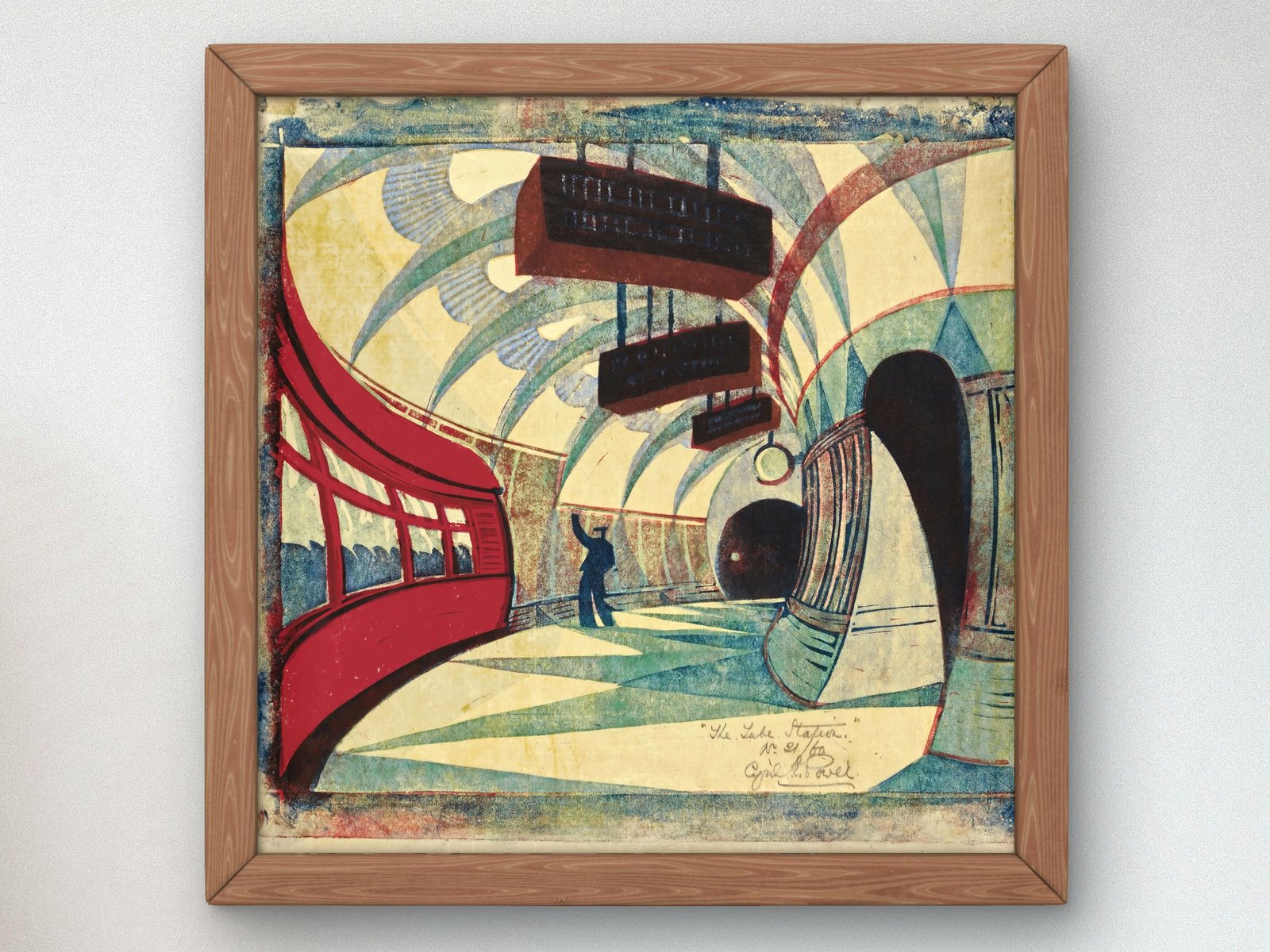 The Tube Station by Cyril Edward Power, 1932, Art Deco and American Modernism, fine art print