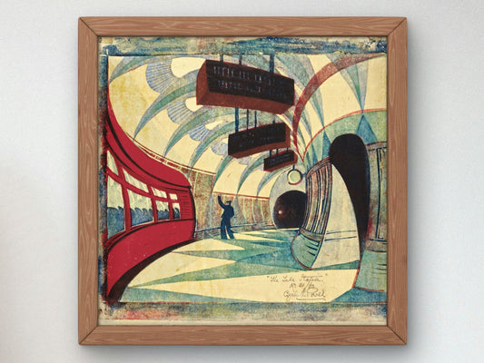The Tube Station by Cyril Edward Power, 1932, Art Deco and American Modernism, fine art print