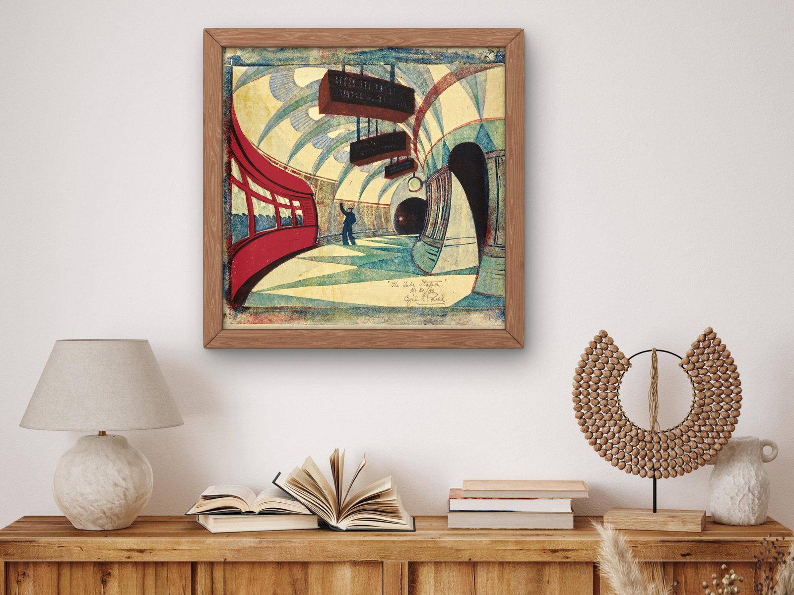 The Tube Station by Cyril Edward Power, 1932, Art Deco and American Modernism, fine art print