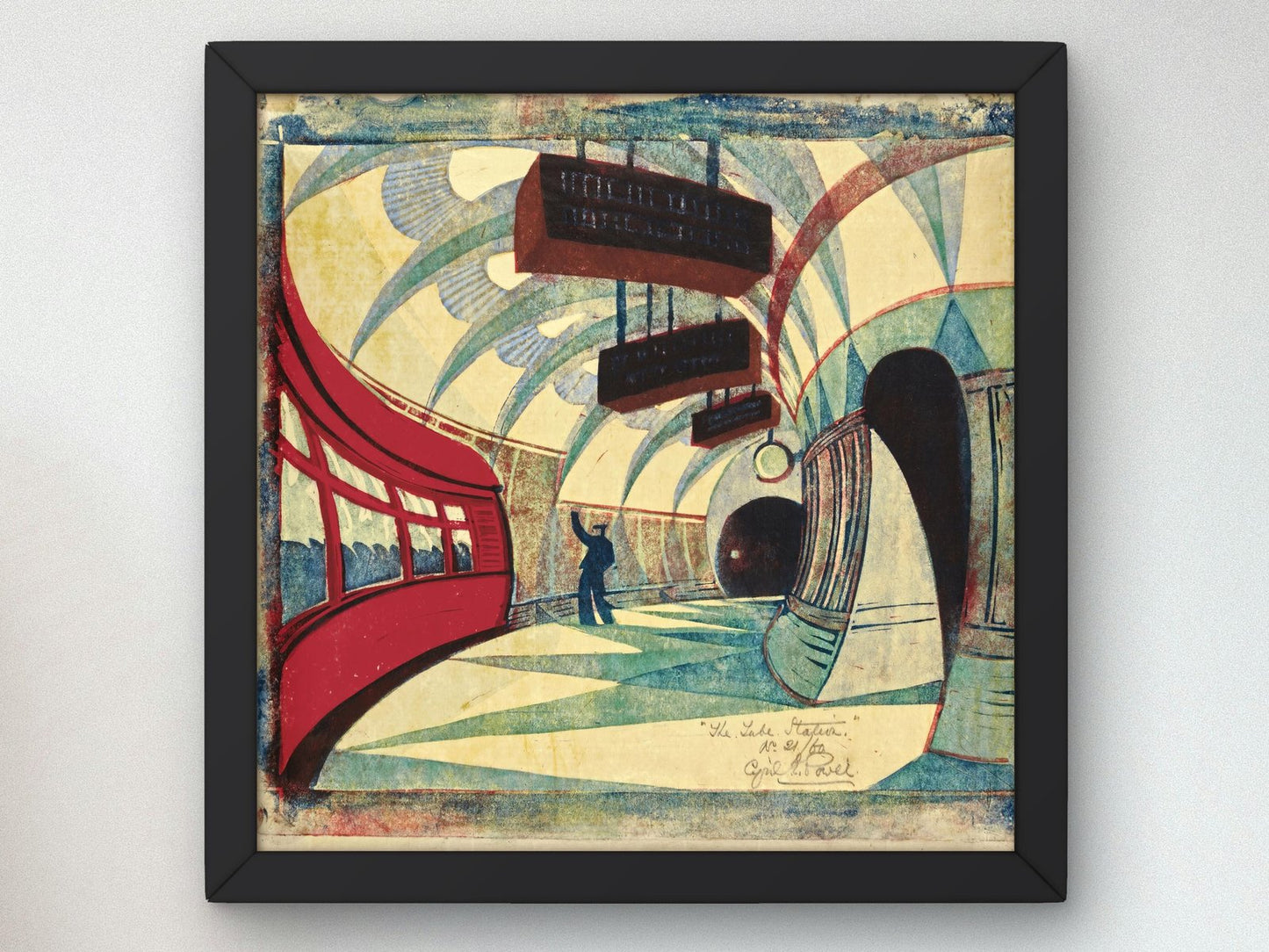 The Tube Station by Cyril Edward Power, 1932, Art Deco and American Modernism, fine art print