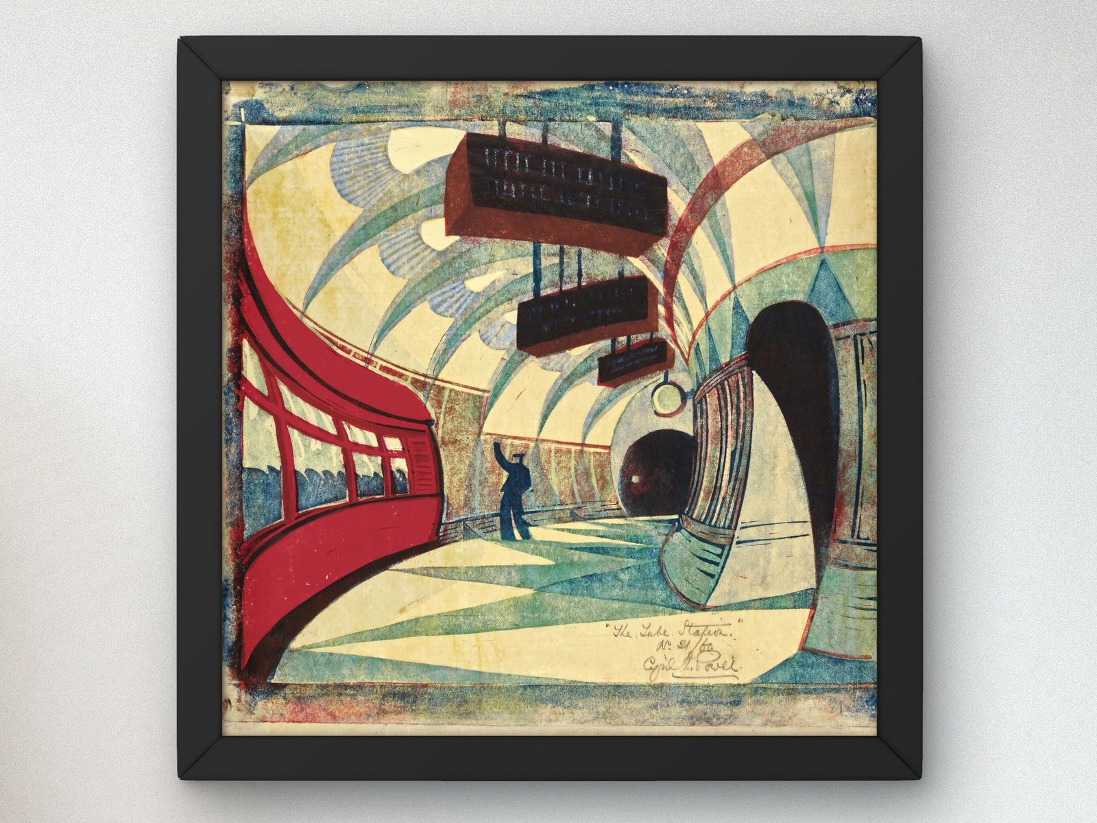 The Tube Station by Cyril Edward Power, 1932, Art Deco and American Modernism, fine art print