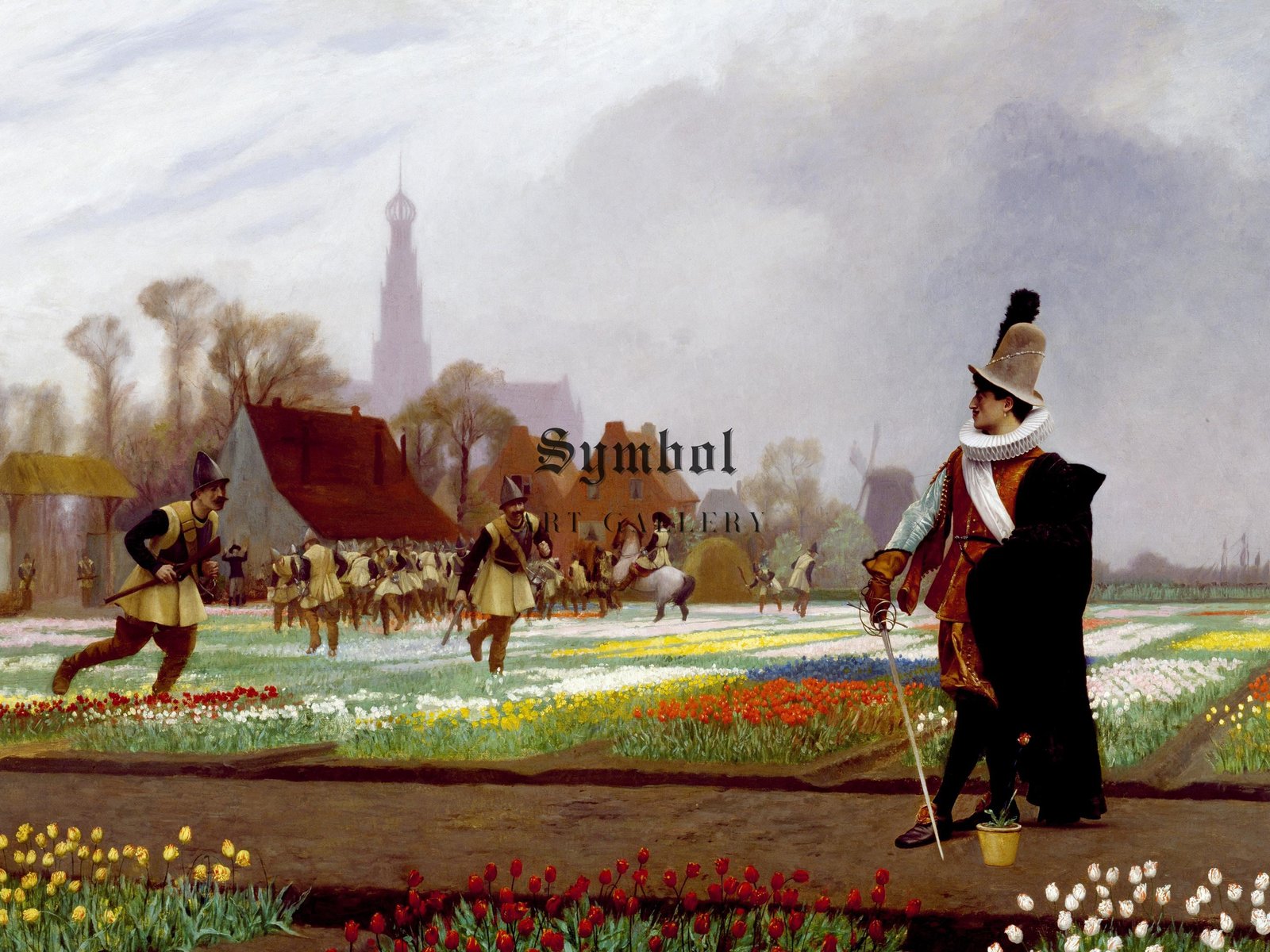 The Tulip Folly by Jean-Léon Gérôme, 1882, Orientalism and Exoticism, fine art print