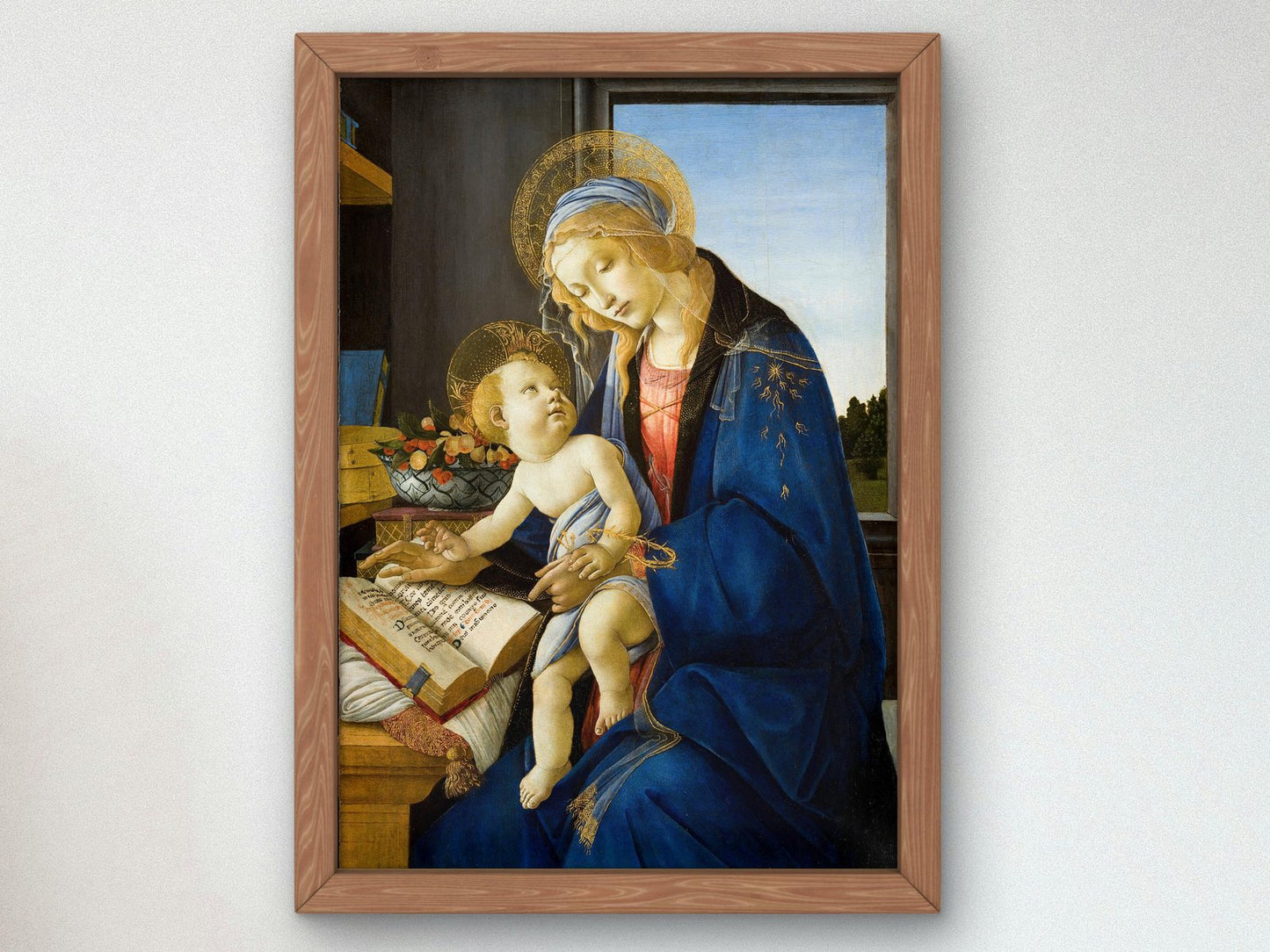 The Madonna of the Book by Sandro Botticelli, 1480, Renaissance, fine art print