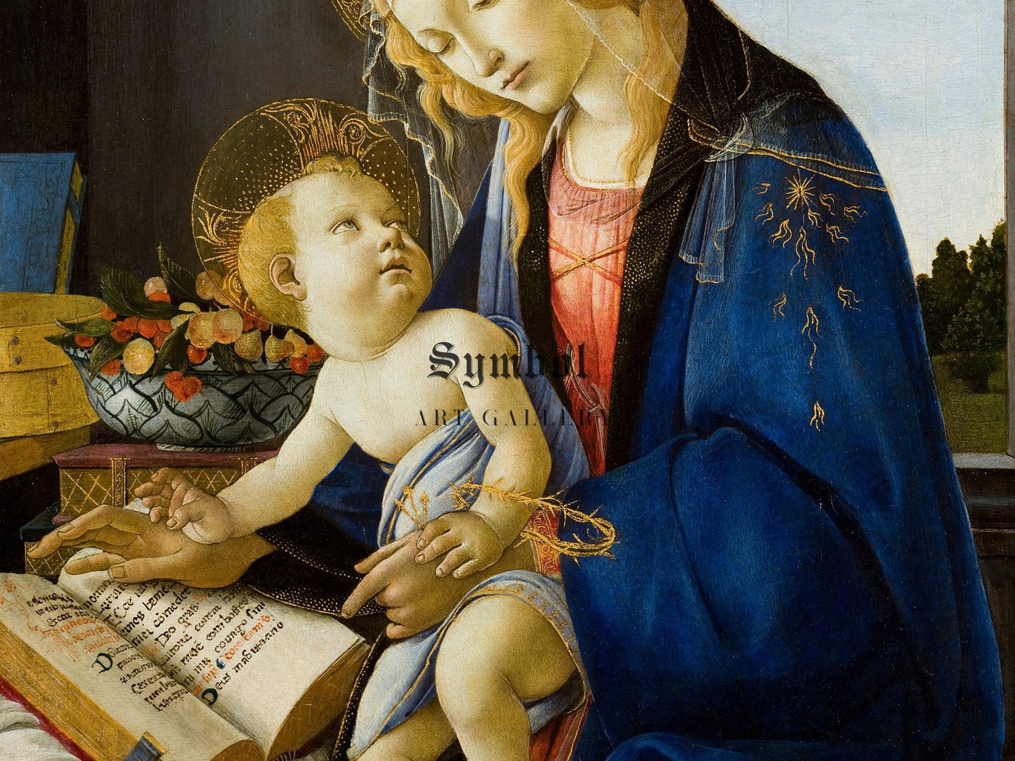 The Madonna of the Book by Sandro Botticelli, 1480, Renaissance, fine art print