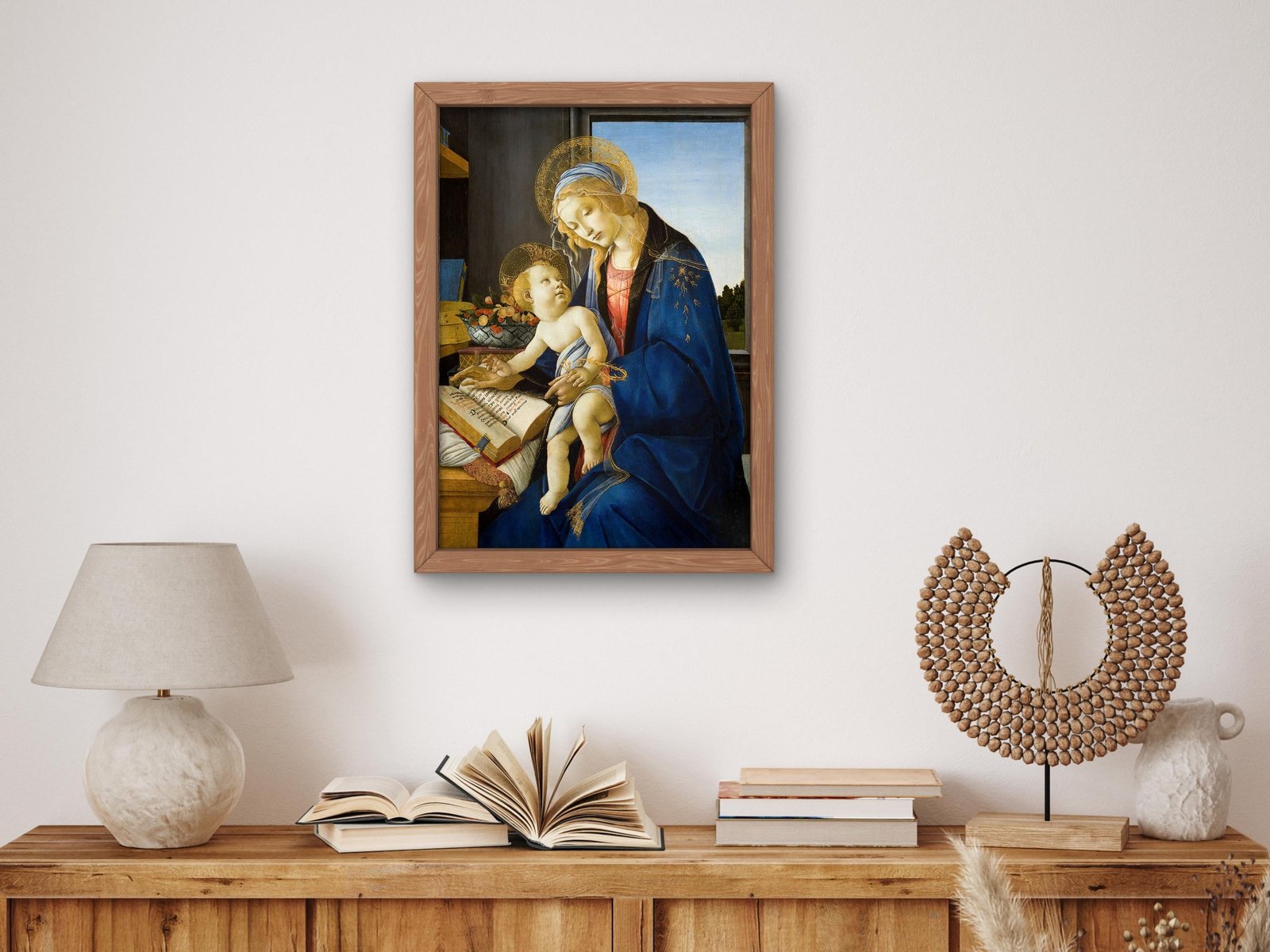 The Madonna of the Book by Sandro Botticelli, 1480, Renaissance, fine art print