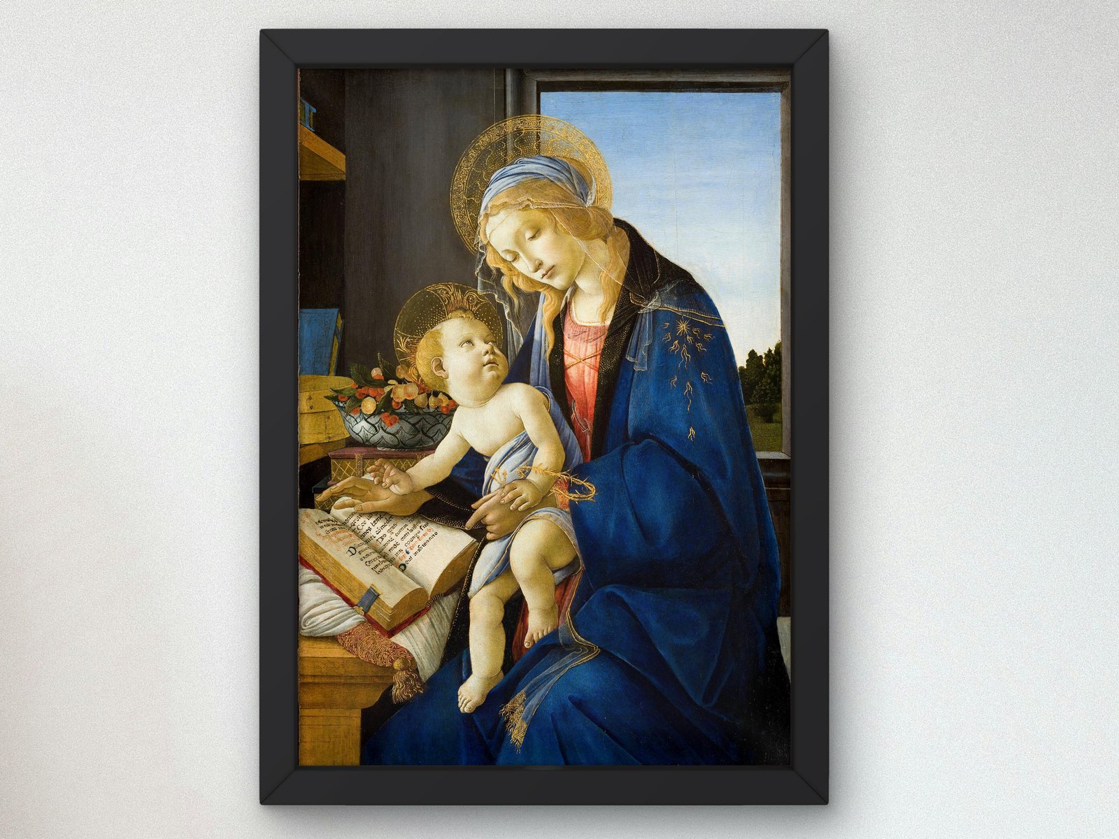 The Madonna of the Book by Sandro Botticelli, 1480, Renaissance, fine art print