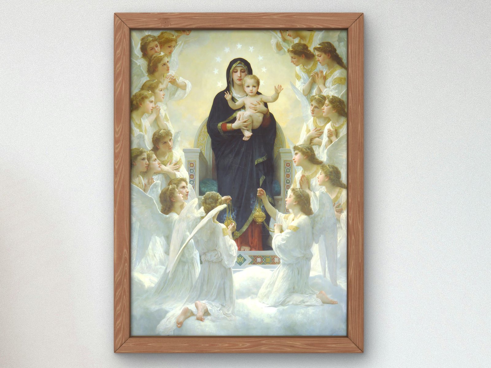 The Virgin with Angels by William Bouguereau, 1900, Rococo and Neoclassicism, fine art print