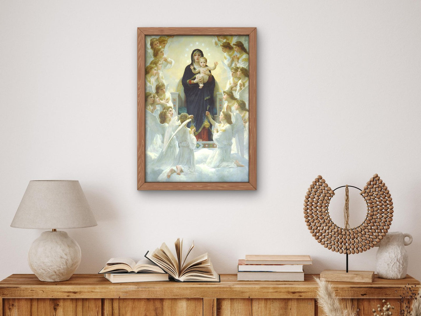 The Virgin with Angels by William Bouguereau, 1900, Rococo and Neoclassicism, fine art print