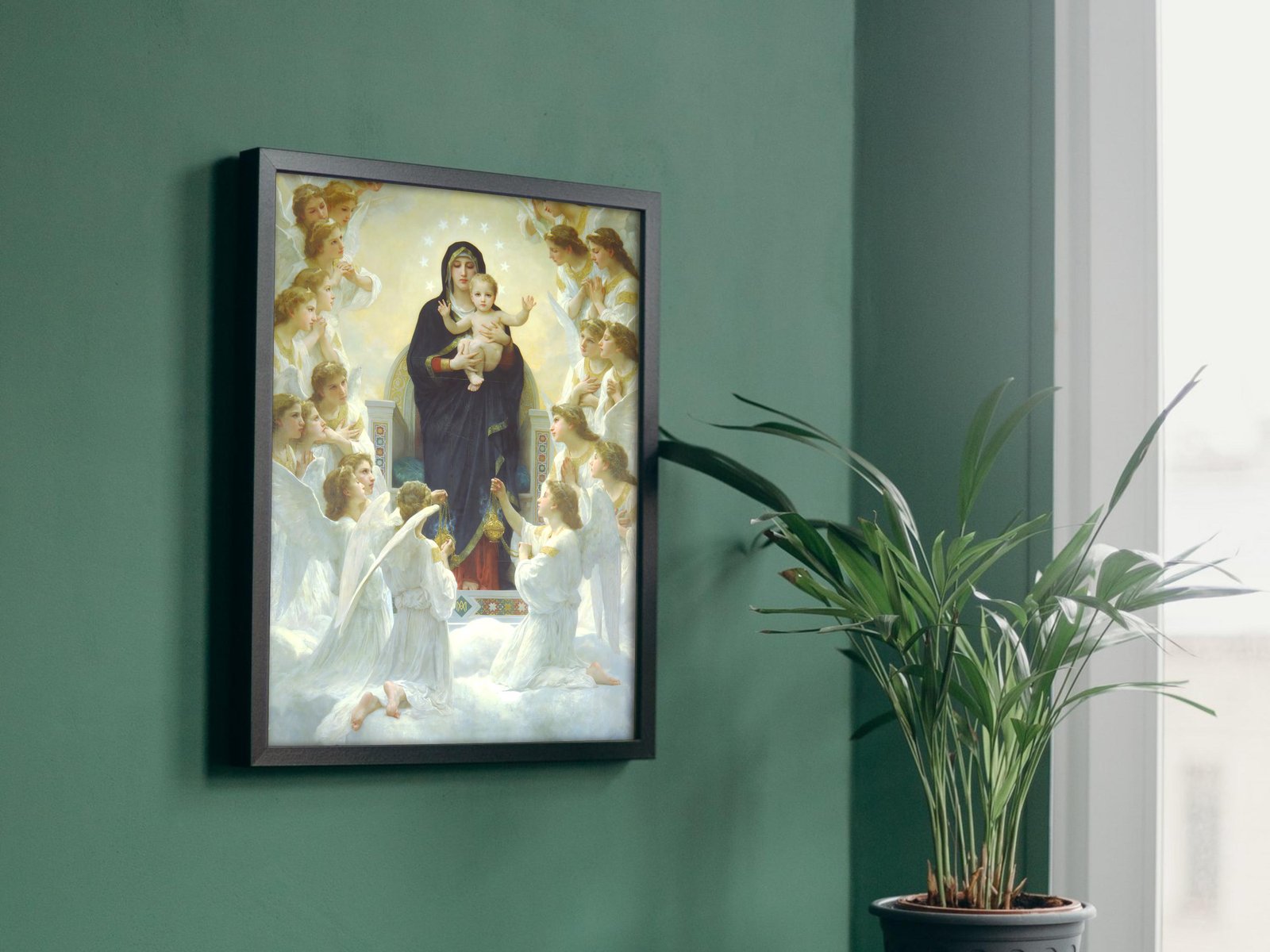 The Virgin with Angels by William Bouguereau, 1900, Rococo and Neoclassicism, fine art print