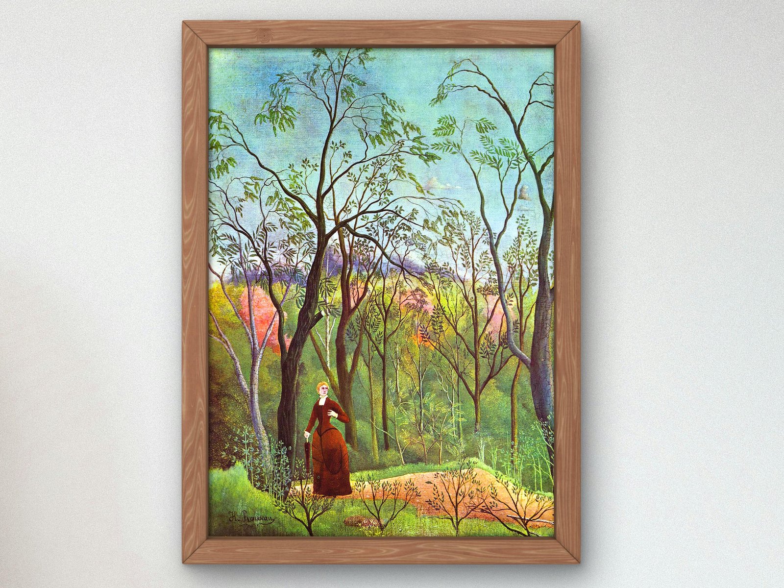 The Walk in the Forest by Henri Rousseau, 1886, Post-Impressionism, fine art print
