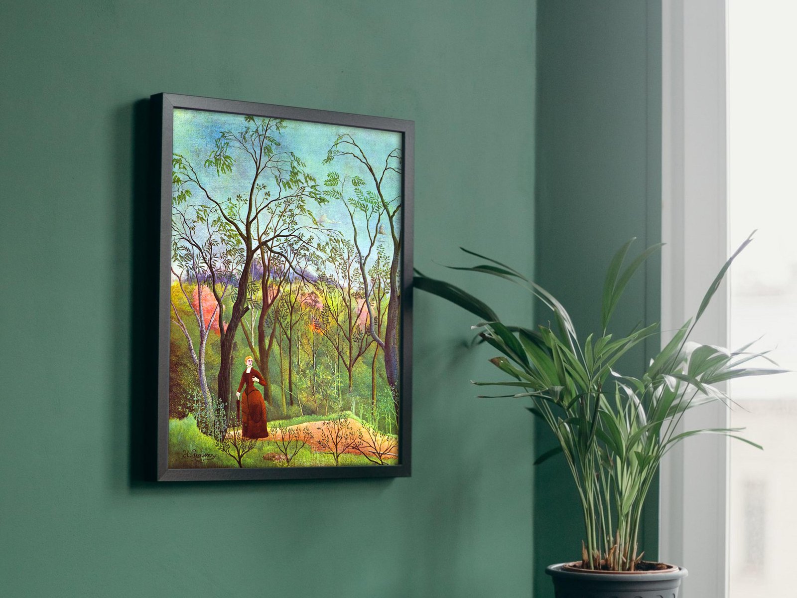 The Walk in the Forest by Henri Rousseau, 1886, Post-Impressionism, fine art print
