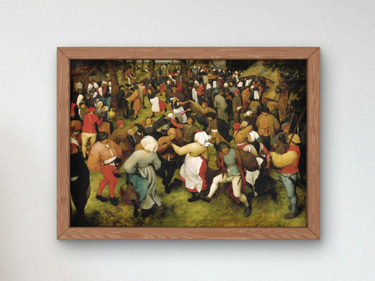 The Wedding Dance by Pieter Bruegel the Elder, 1566, Renaissance, fine art print