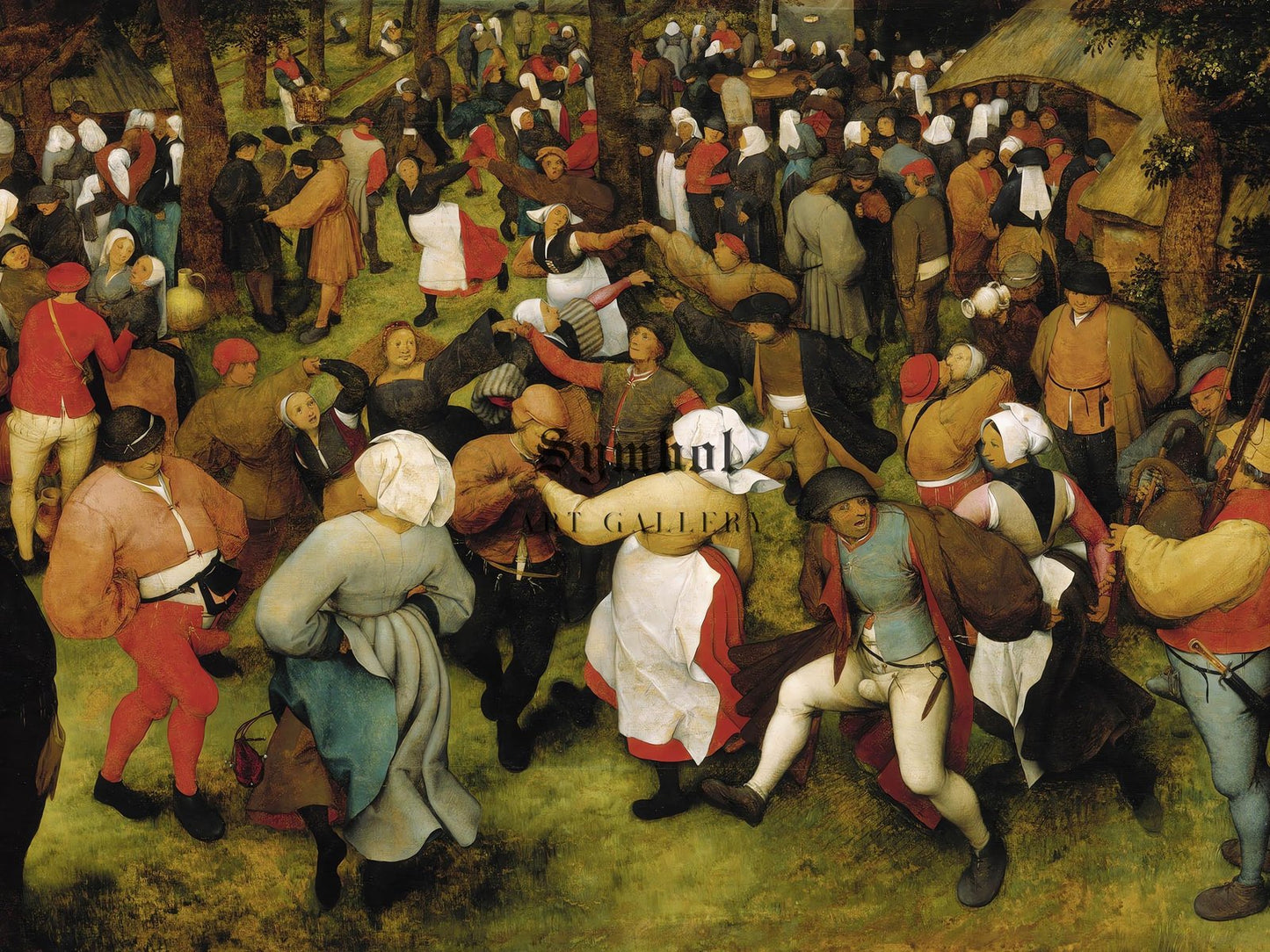 The Wedding Dance by Pieter Bruegel the Elder, 1566, Renaissance, fine art print