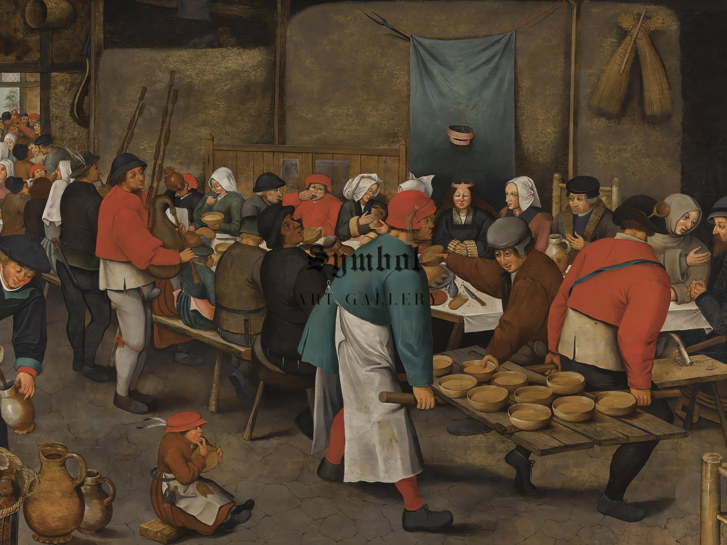 The Wedding Feast by Pieter Brueghel the Younger, 1550, Baroque, fine art print