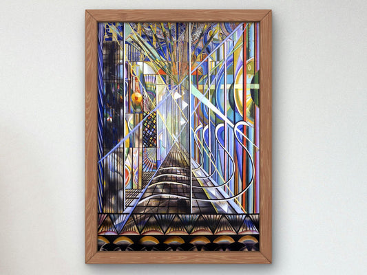 The White Way I by Joseph Stella, 1920, Art Deco and American Modernism, fine art print