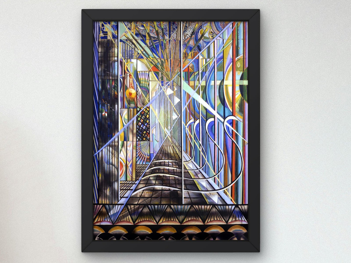 The White Way I by Joseph Stella, 1920, Art Deco and American Modernism, fine art print