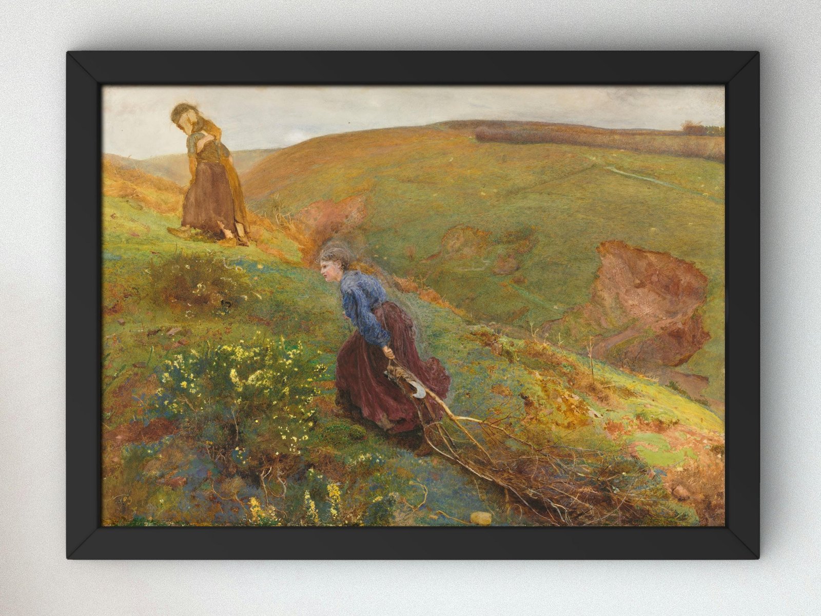 The Wood Gatherers by John William North, 1869, Pre-Raphaelites and Symbolism, fine art print