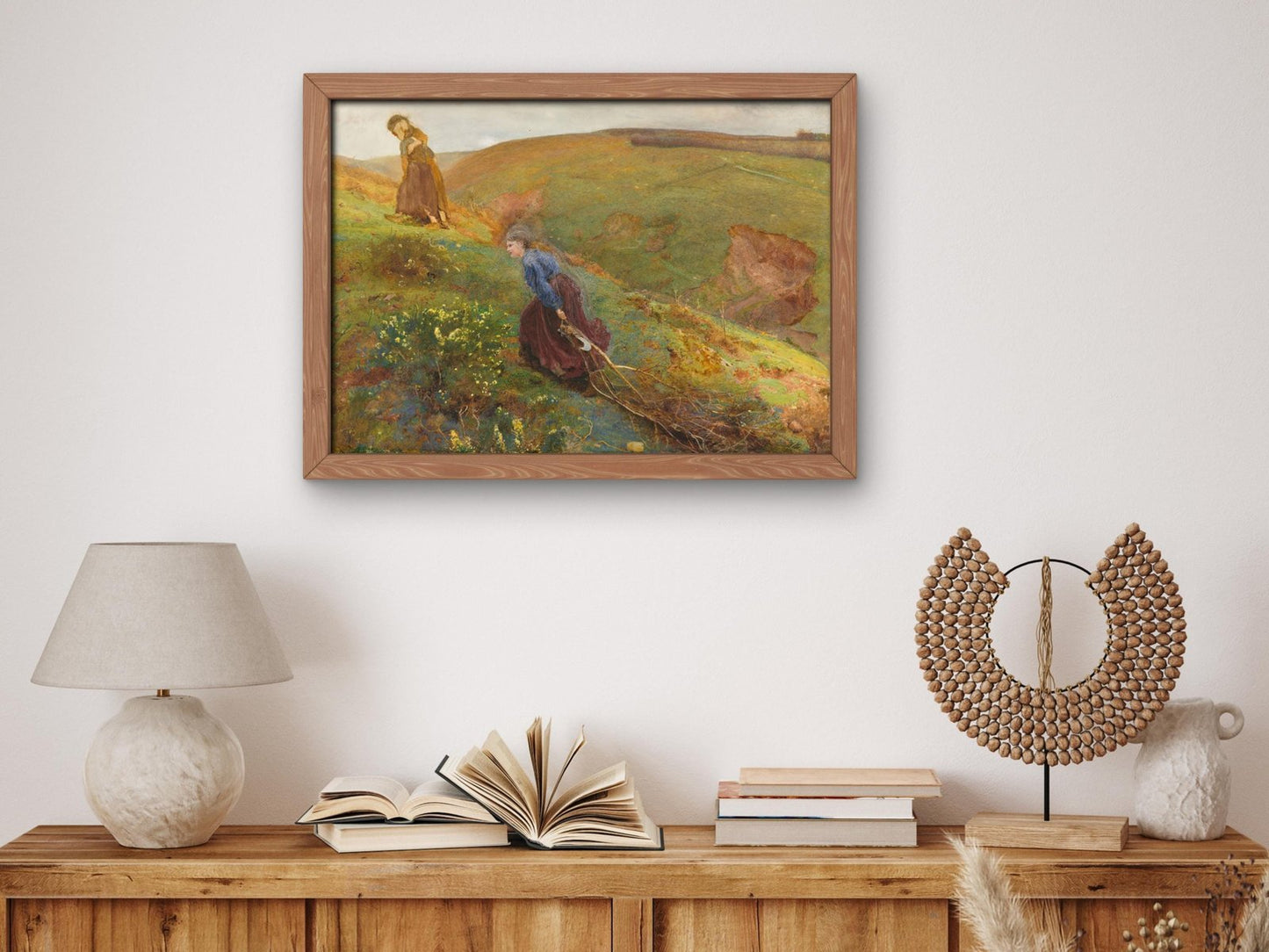 The Wood Gatherers by John William North, 1869, Pre-Raphaelites and Symbolism, fine art print