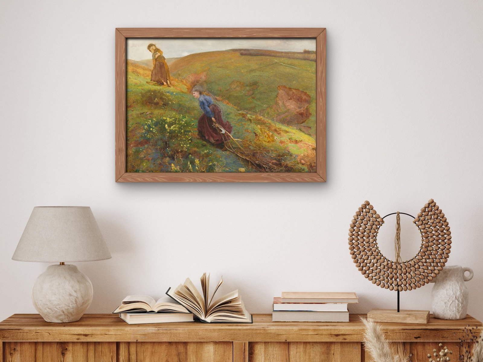 The Wood Gatherers by John William North, 1869, Pre-Raphaelites and Symbolism, fine art print